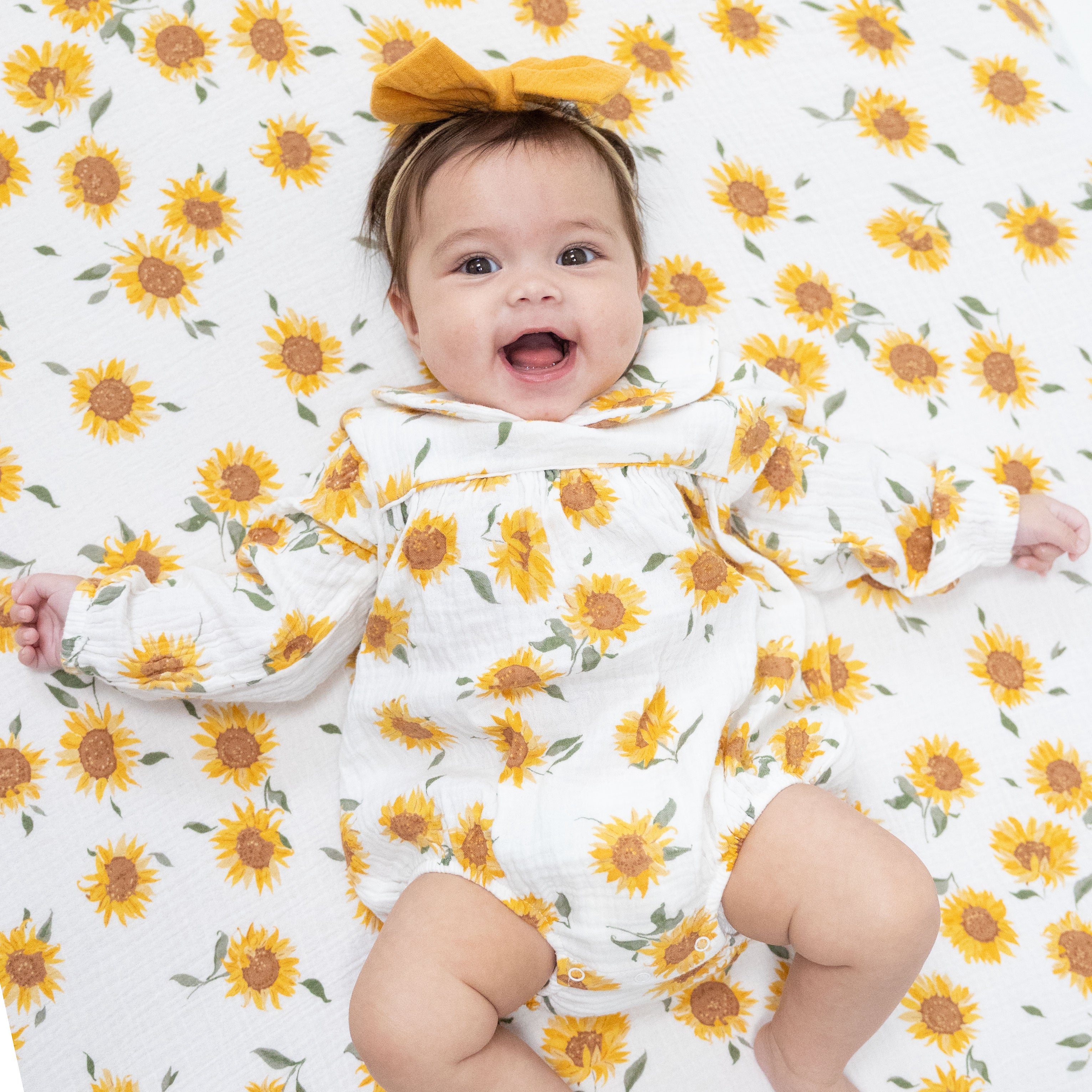 Baby Sunflower - Classic Bubble with Peter Pan Collar