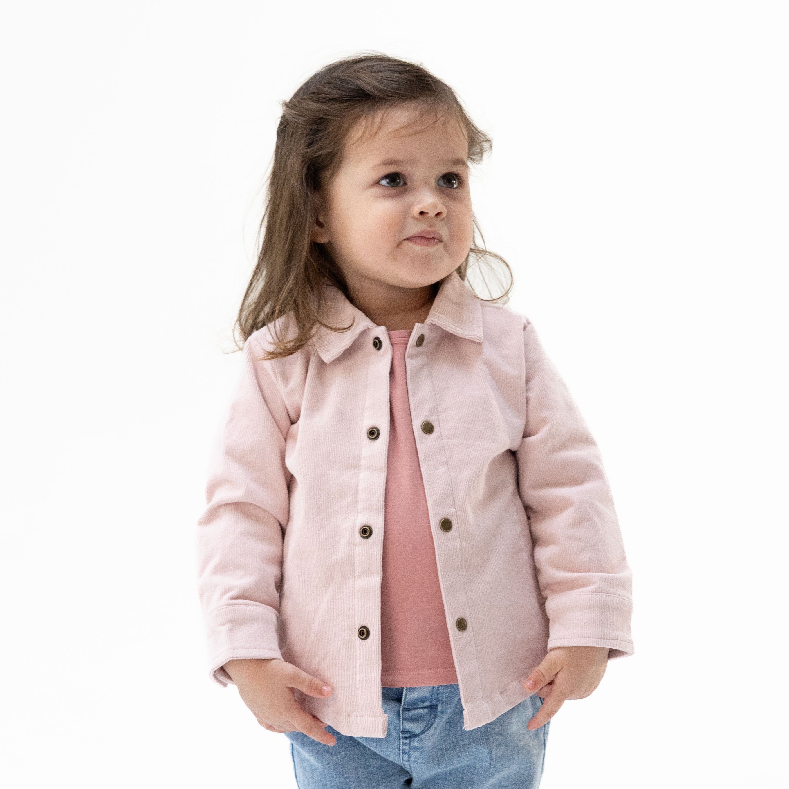 Solid Veiled Pink - Cord Sh-acket