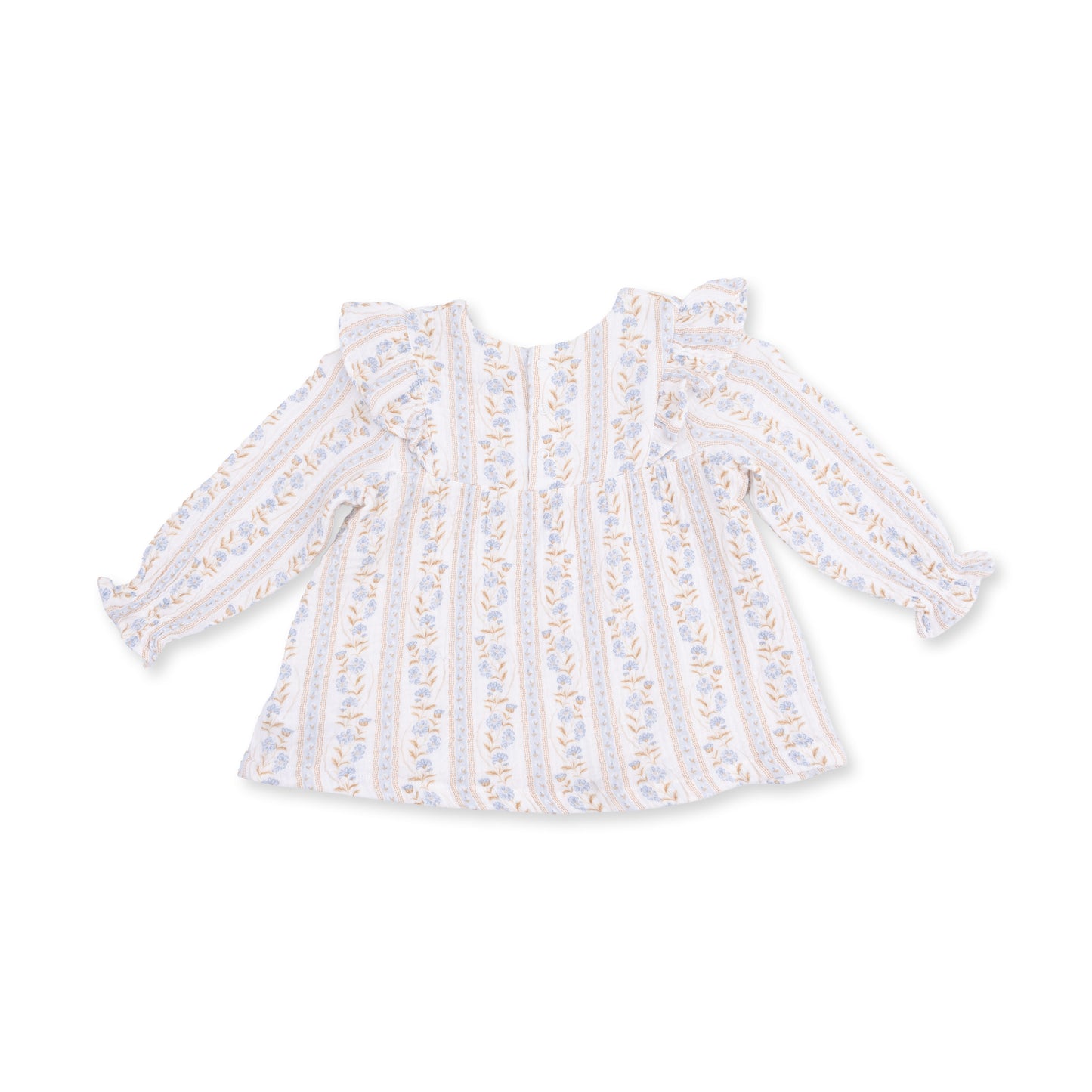 Catarina Floral - Long Sleeve Ruffle Tunic and Smocked Waist Pant