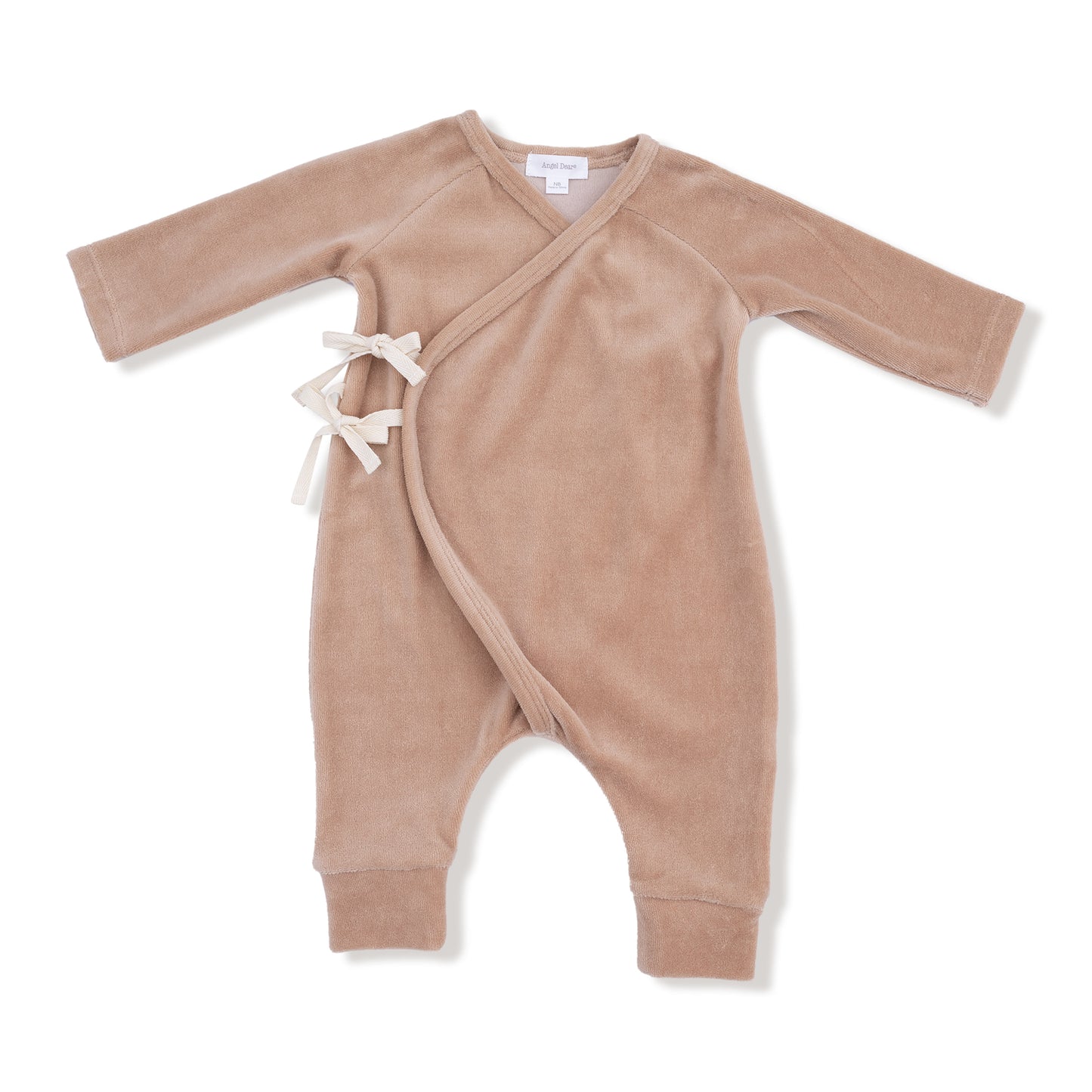 Velour Wrap Coverall in our  Velour Teddy Bear print from Angel Dear