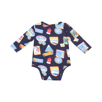 Bodysuit - Vintage Ski Patches-Angel Dear