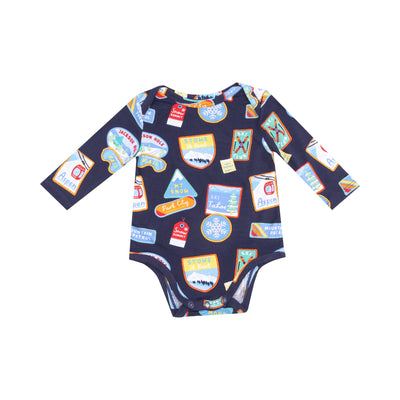 Bodysuit - Vintage Ski Patches-Angel Dear