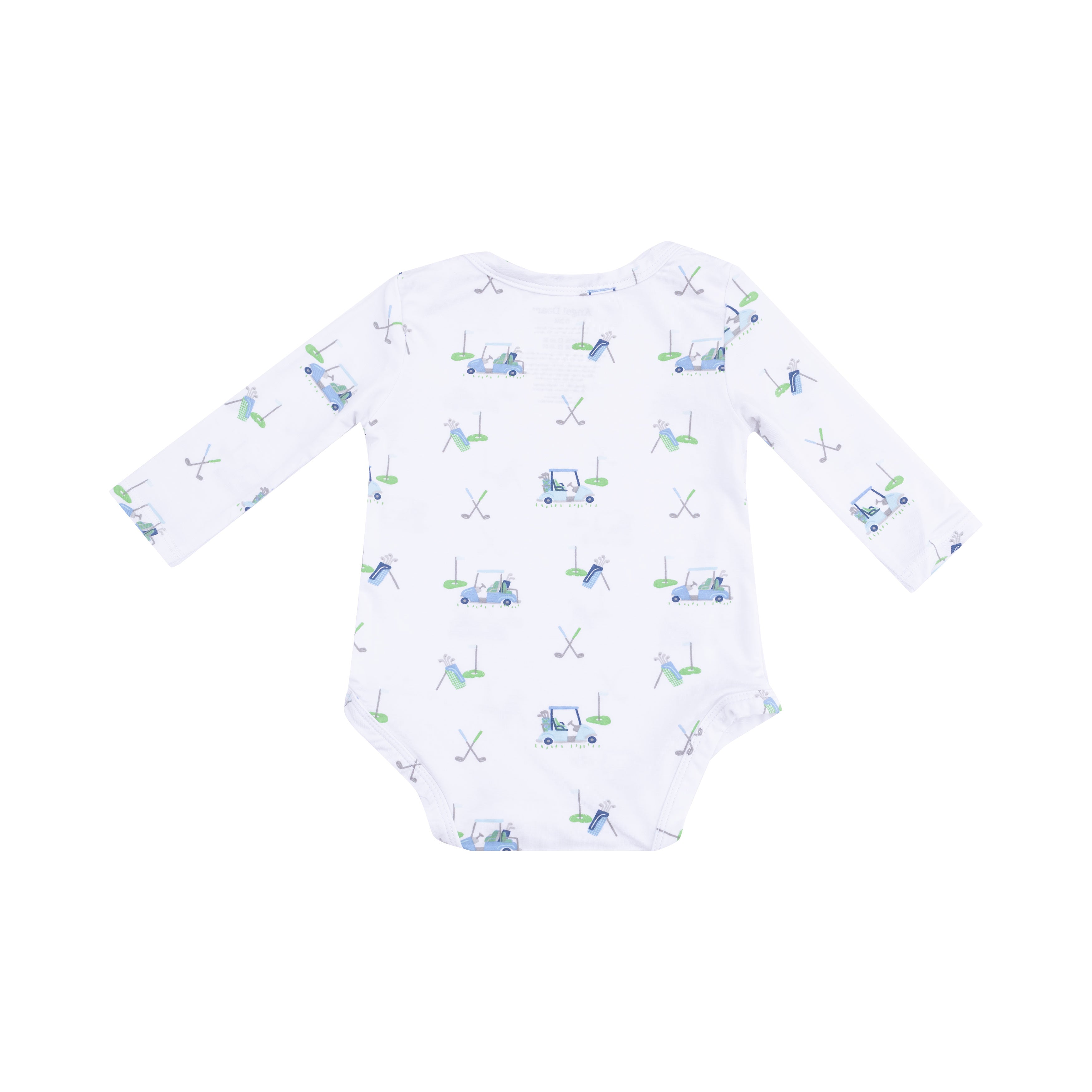 Lap Shoulder Bodysuit in our  Baby Golf Carts - Blue print from Angel Dear
