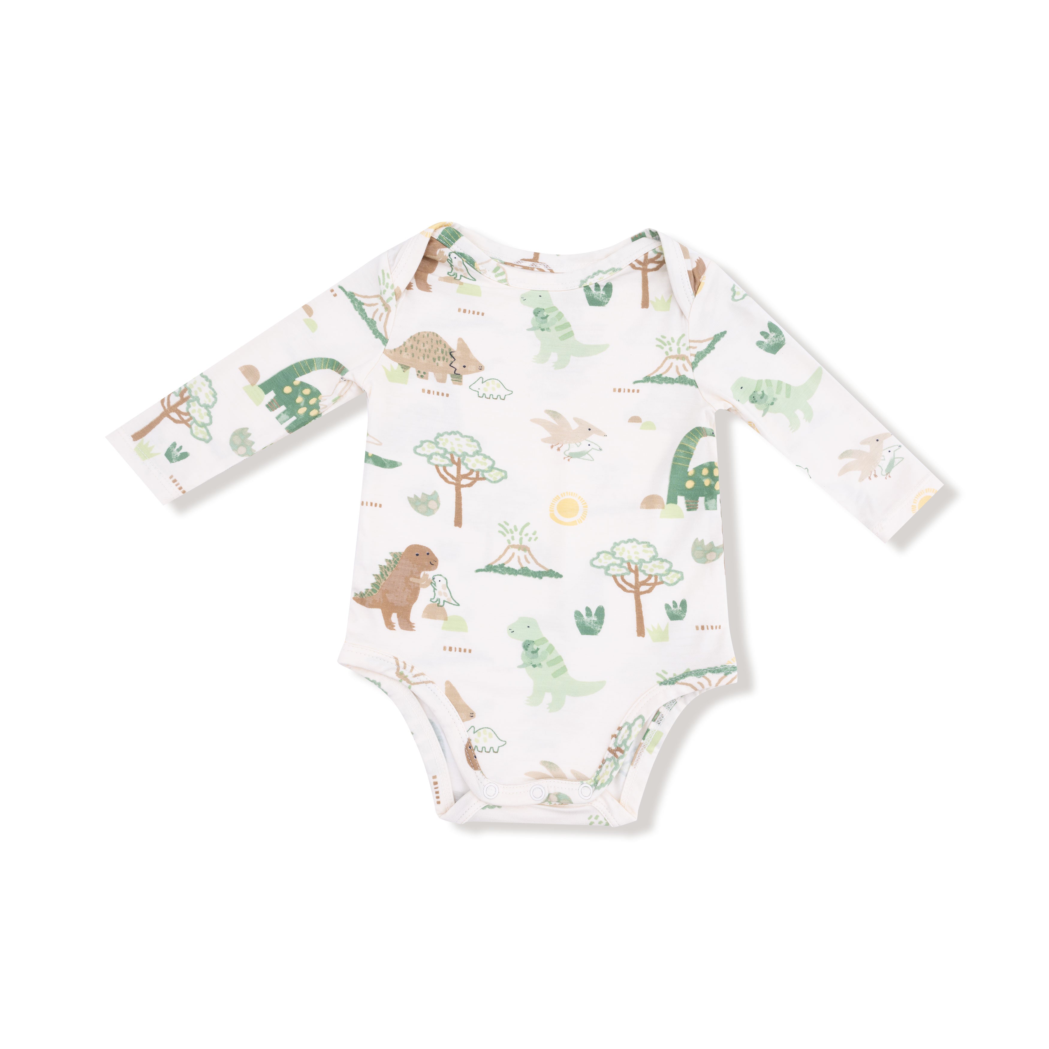 Lap Shoulder Bodysuit in our  Baby Love Dinos print from Angel Dear