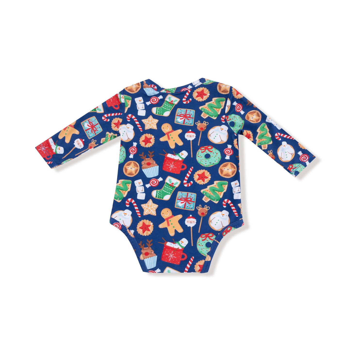 Lap Shoulder Bodysuit in our  Christmas Treats print from Angel Dear