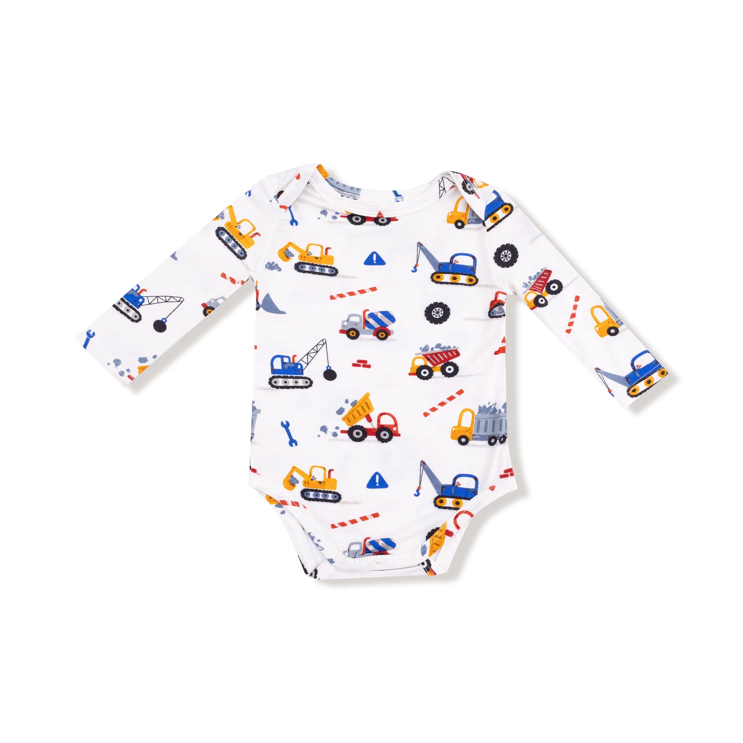 Lap Shoulder Bodysuit in our  Crayon Construction print from Angel Dear