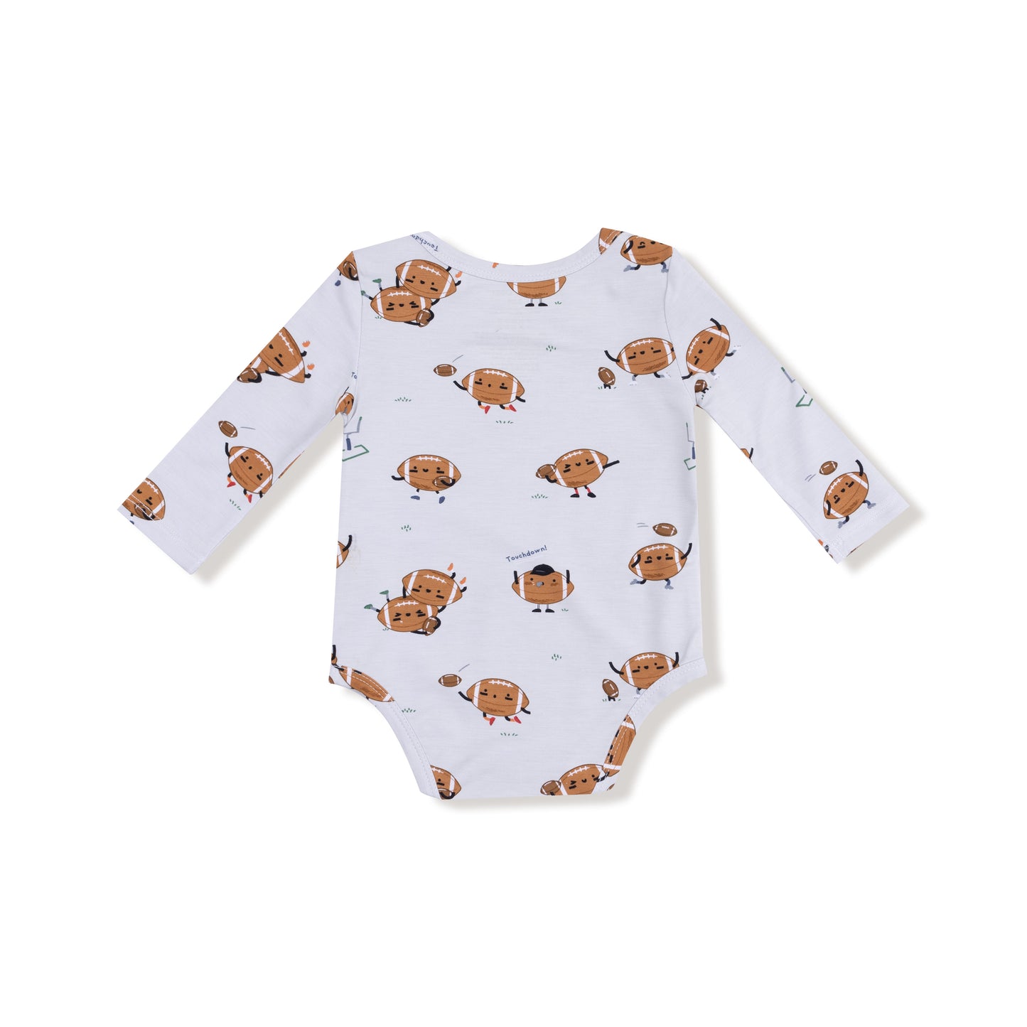 Lap Shoulder Bodysuit in our  Footballs Playing Football print from Angel Dear