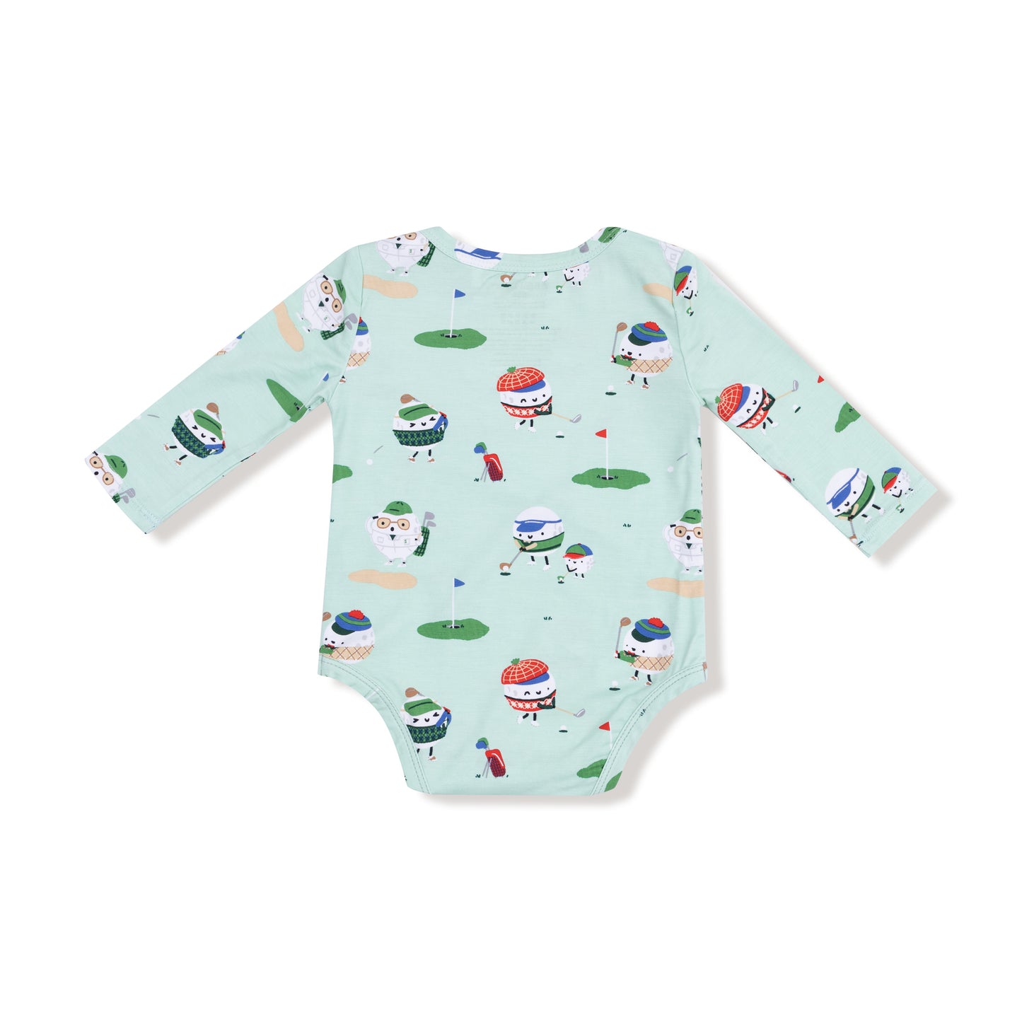 Lap Shoulder Bodysuit in our  Golf Pros - Green print from Angel Dear