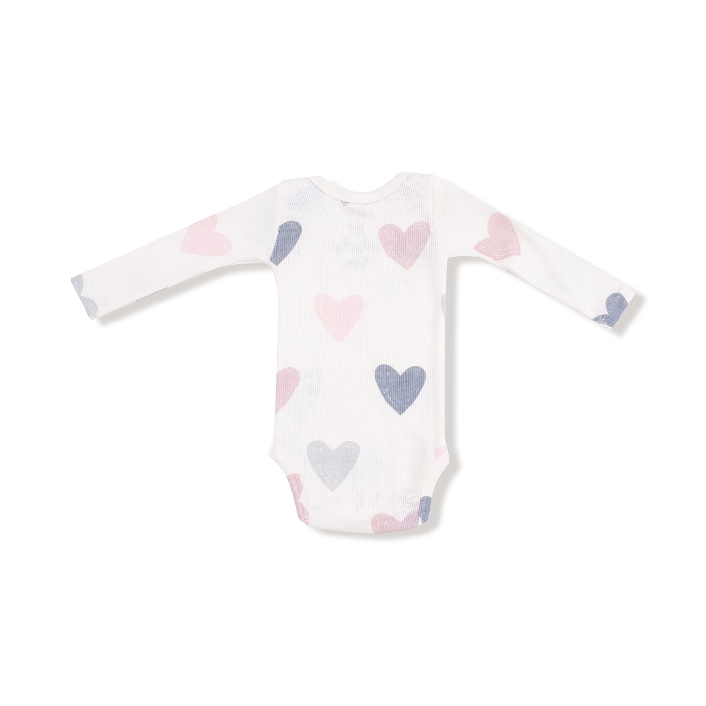 Lap Shoulder Bodysuit in our  Hearts print from Angel Dear