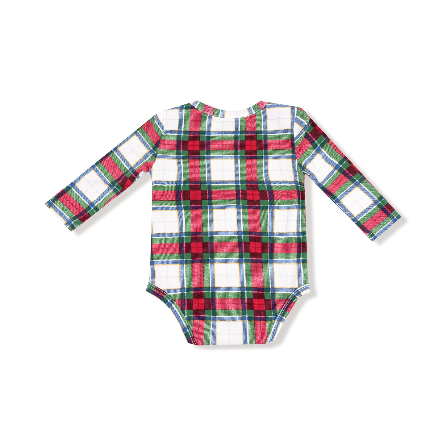 Lap Shoulder Bodysuit in our  Holiday Plaid print from Angel Dear