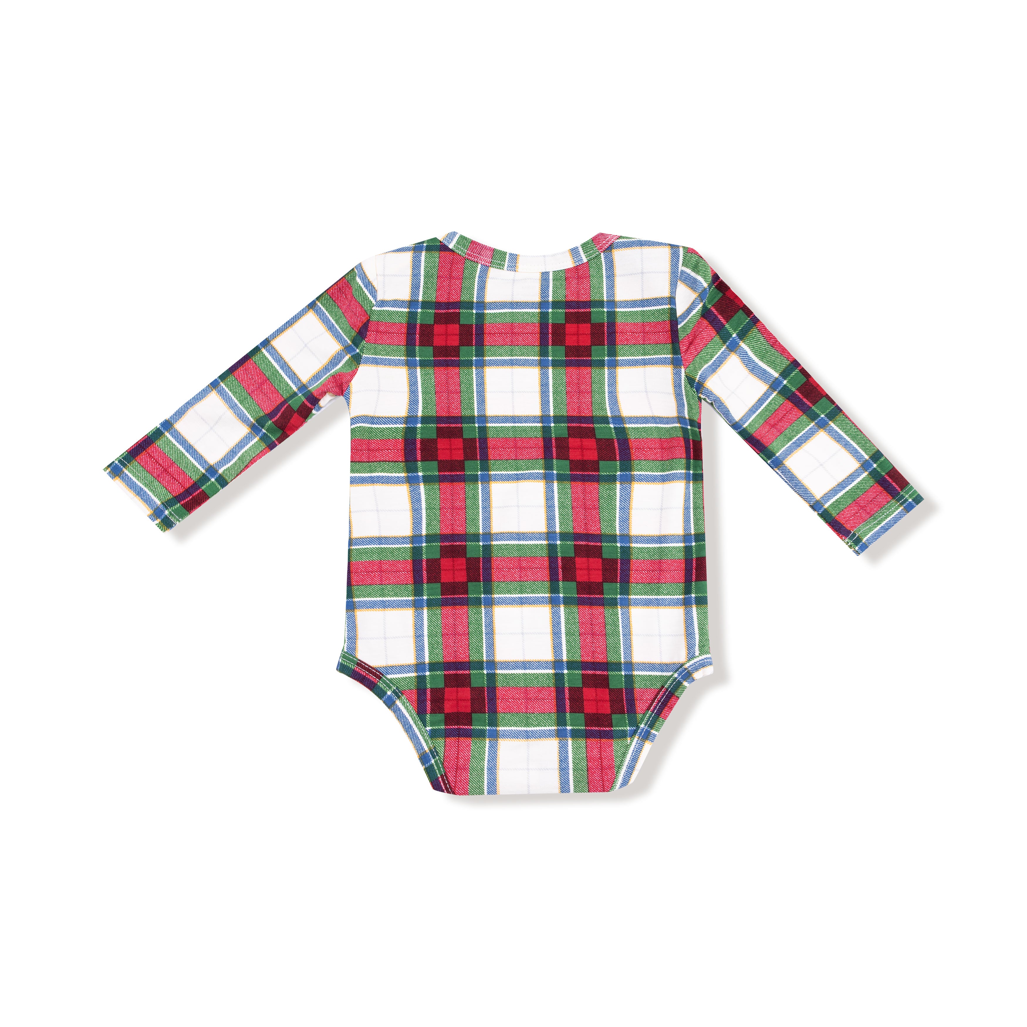 Lap Shoulder Bodysuit in our  Holiday Plaid print from Angel Dear