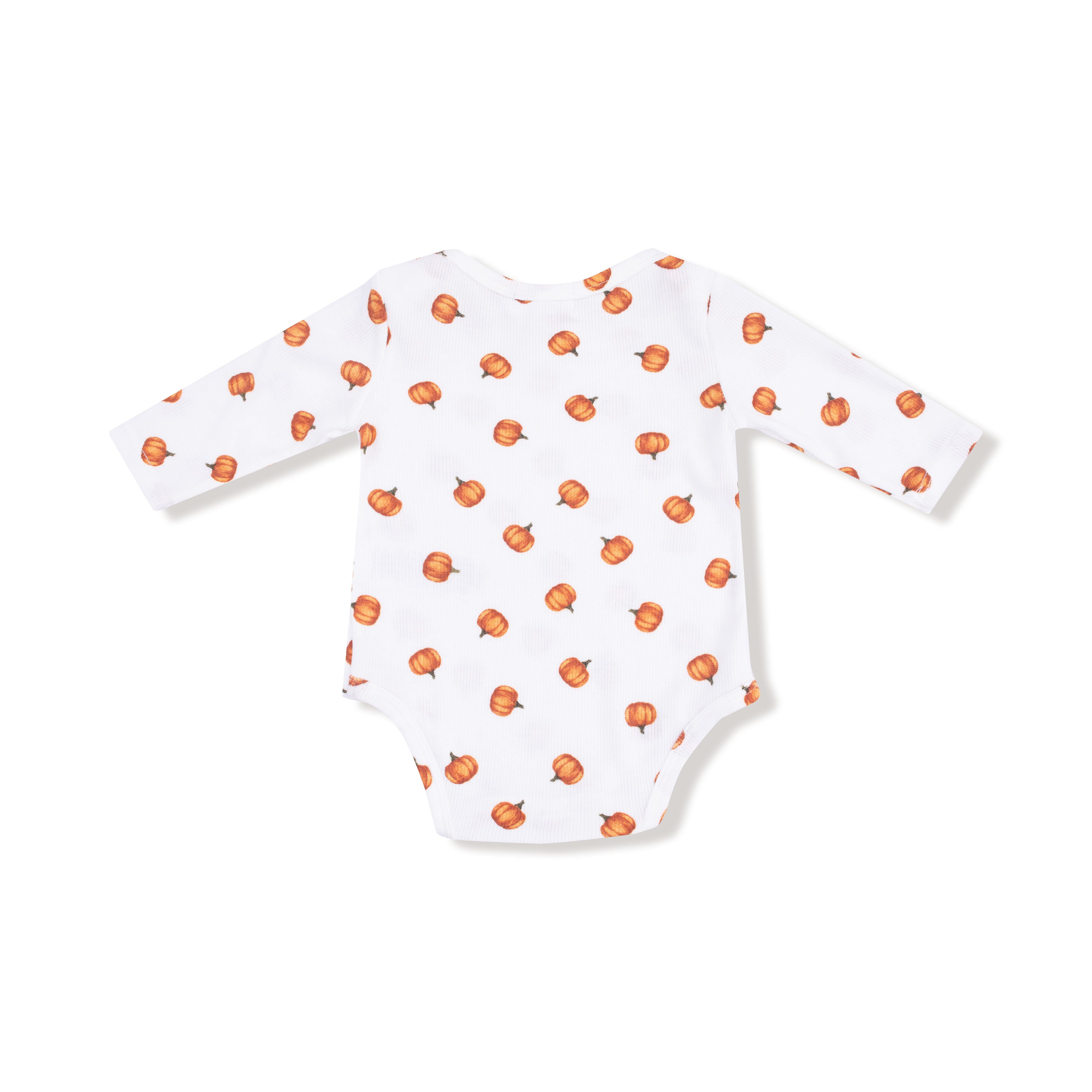 Lap Shoulder Bodysuit in our  Little Pumpkins print from Angel Dear