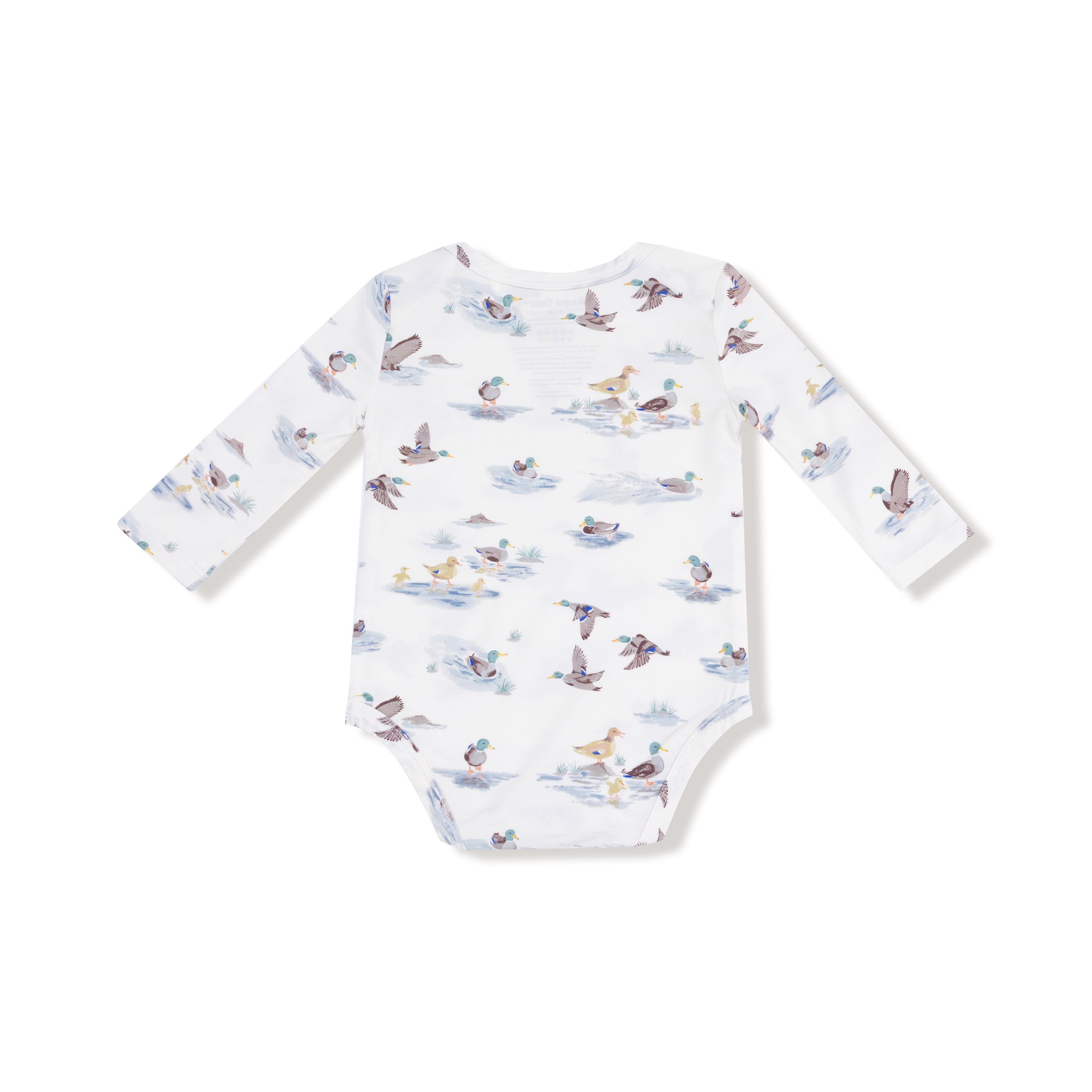 Lap Shoulder Bodysuit in our  Migrating Mallards print from Angel Dear