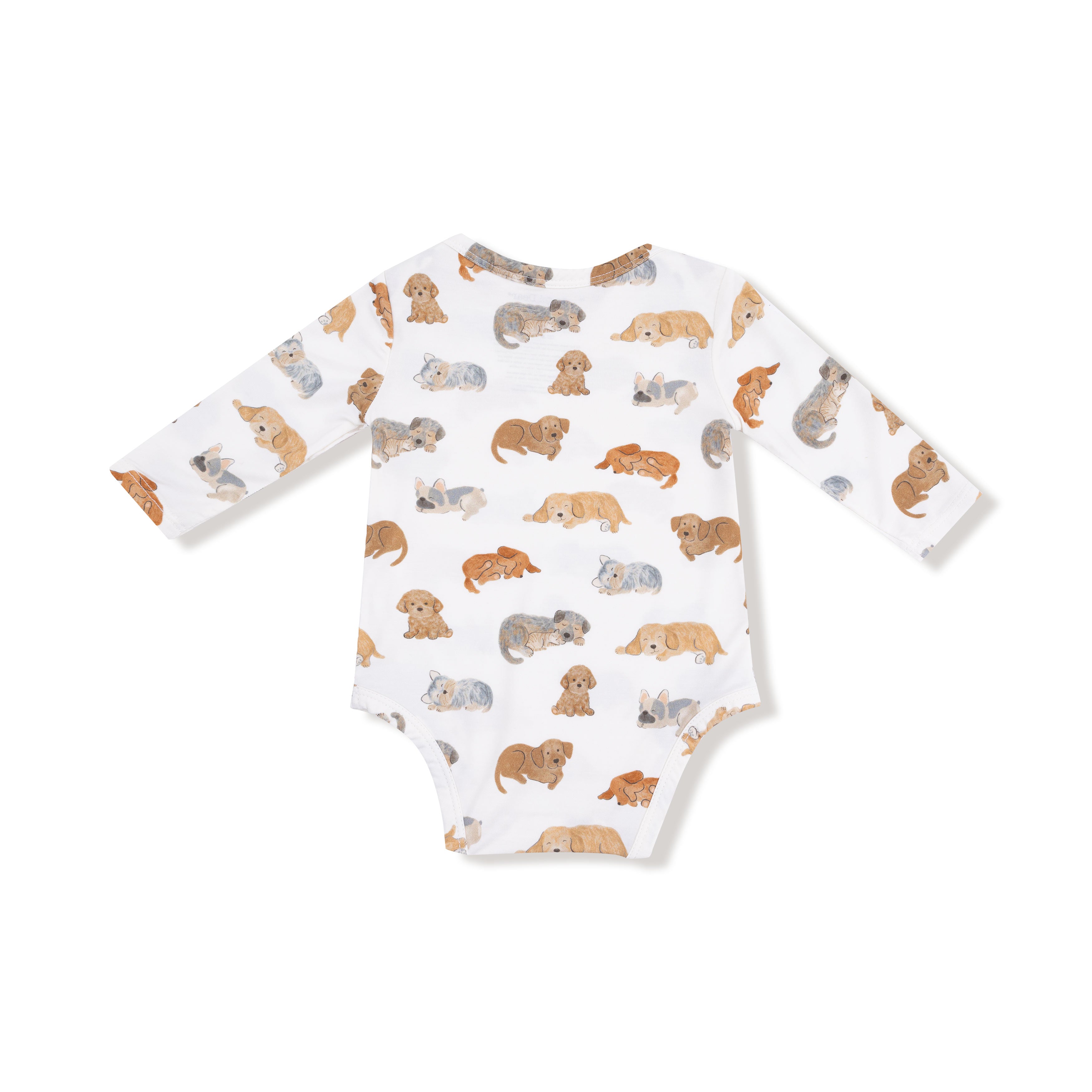 Lap Shoulder Bodysuit in our  Napping Puppies print from Angel Dear