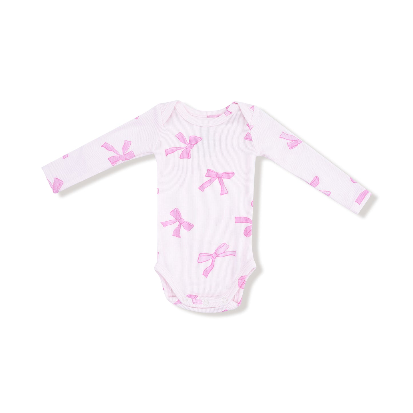 Lap Shoulder Bodysuit in our  Pretty Bows print from Angel Dear