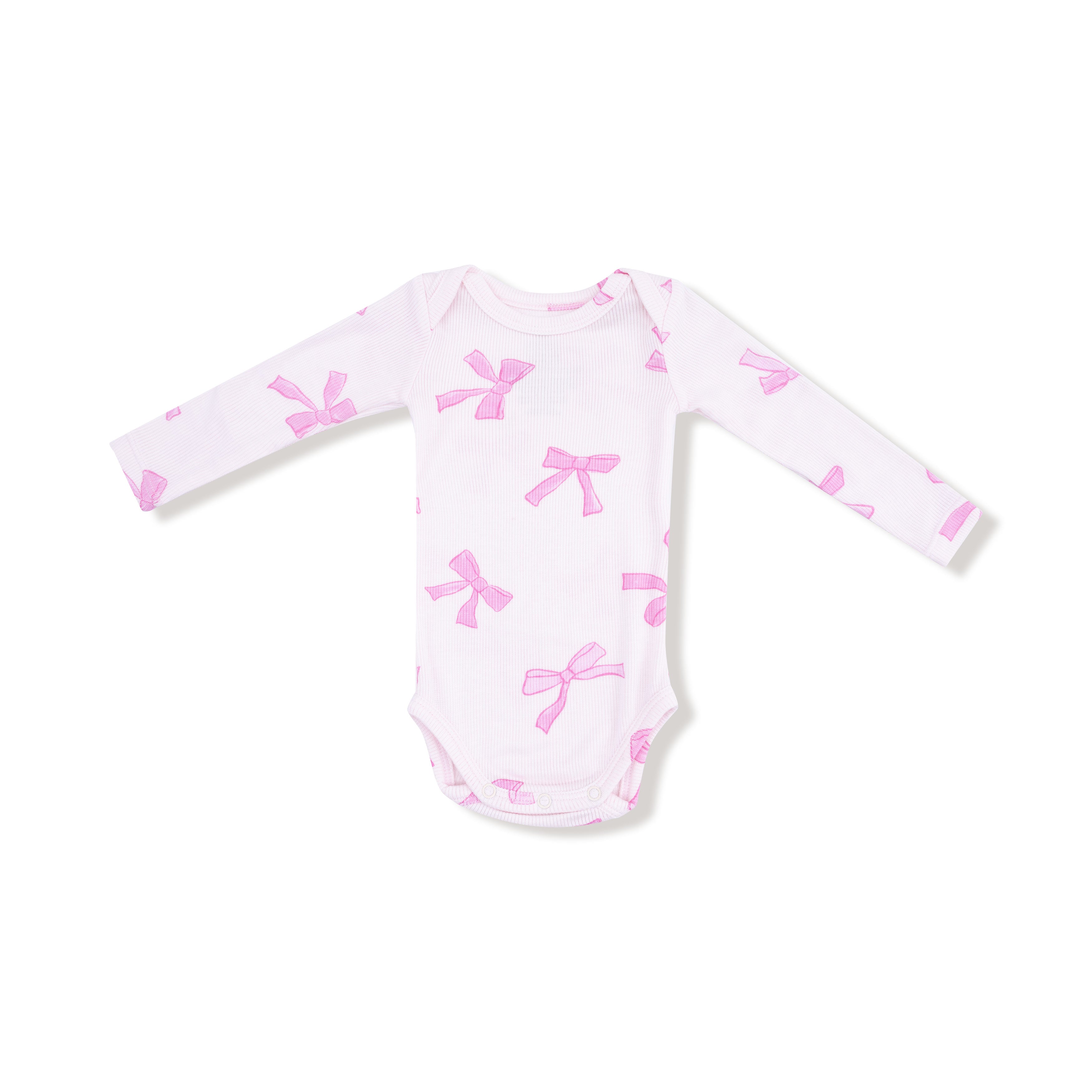 Lap Shoulder Bodysuit in our  Pretty Bows print from Angel Dear