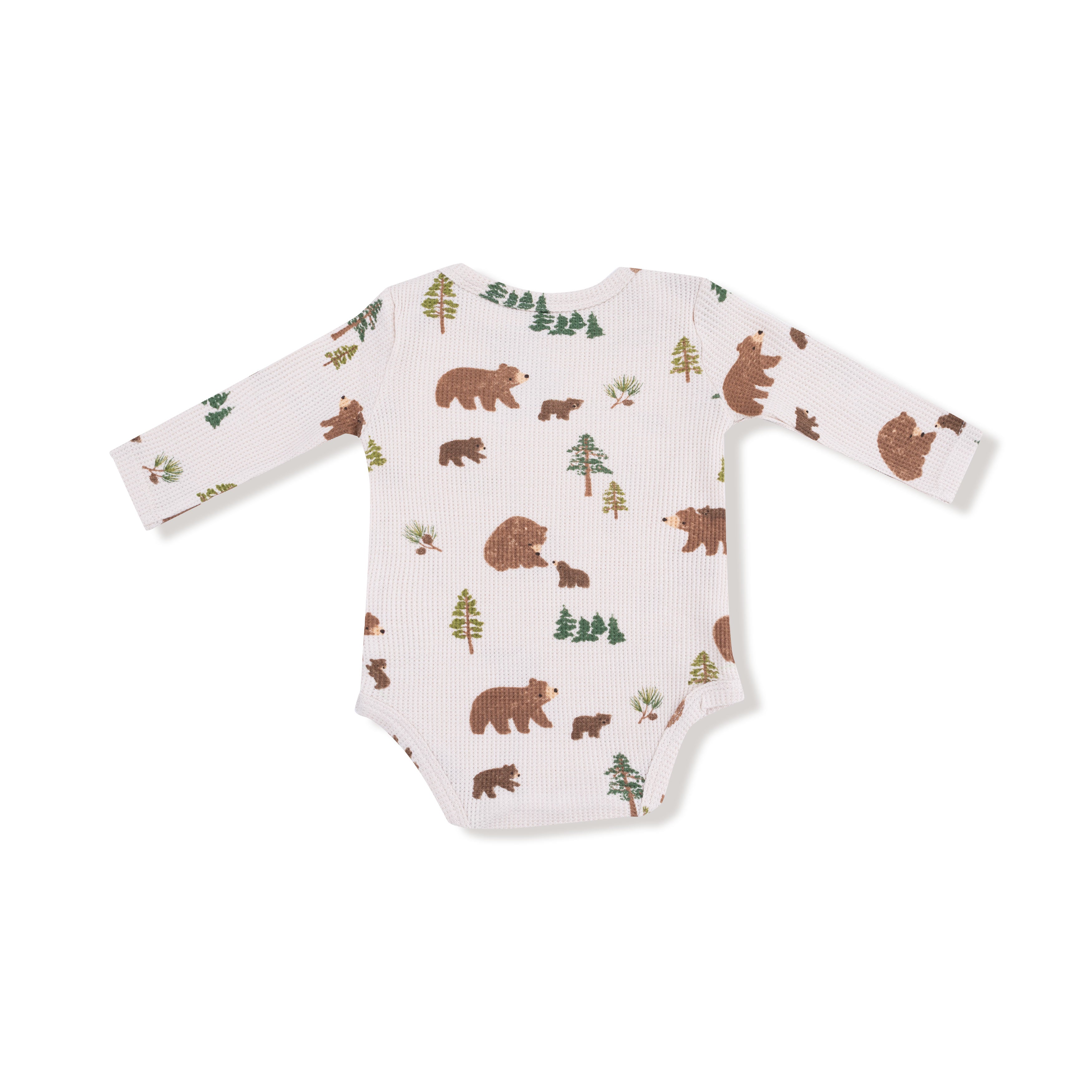 Lap Shoulder Bodysuit in our  Sweet Brown Bears print from Angel Dear