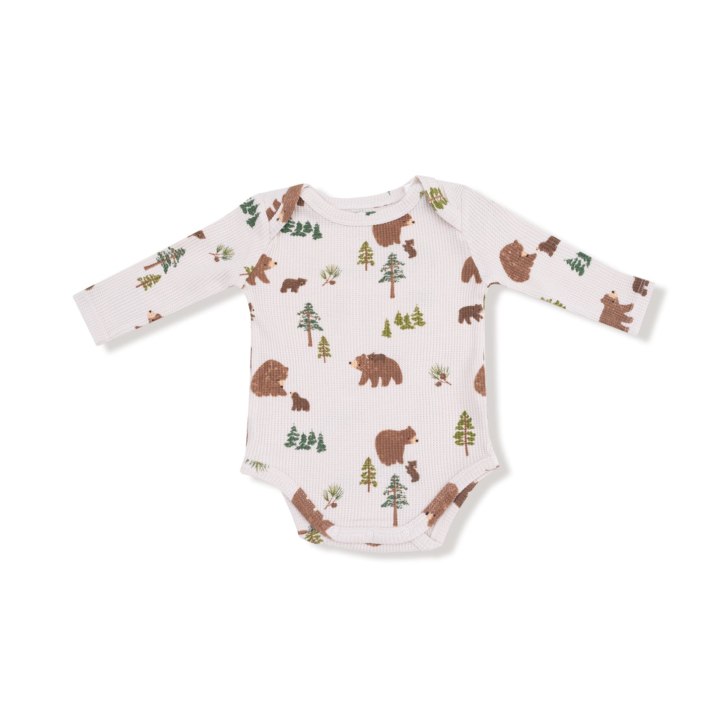 Lap Shoulder Bodysuit in our  Sweet Brown Bears print from Angel Dear