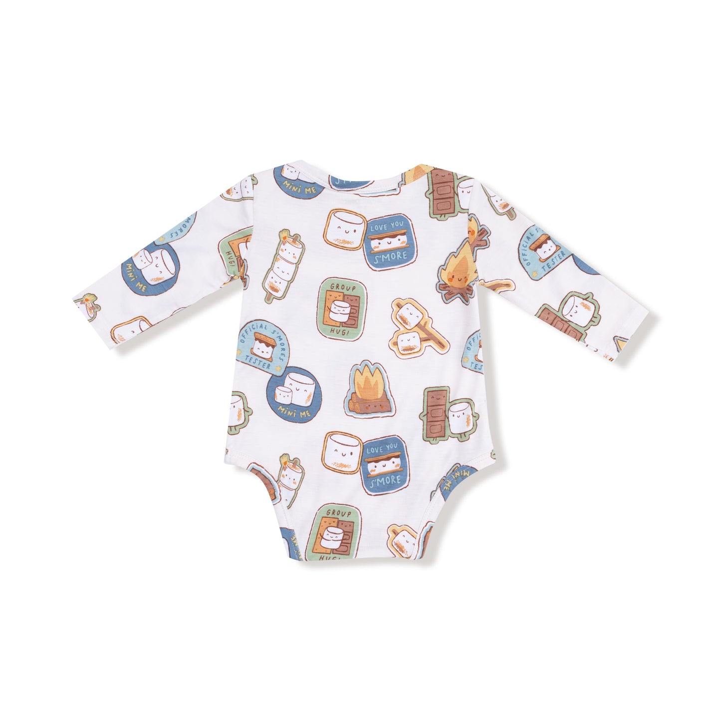 Lap Shoulder Bodysuit in our  Smores print from Angel Dear