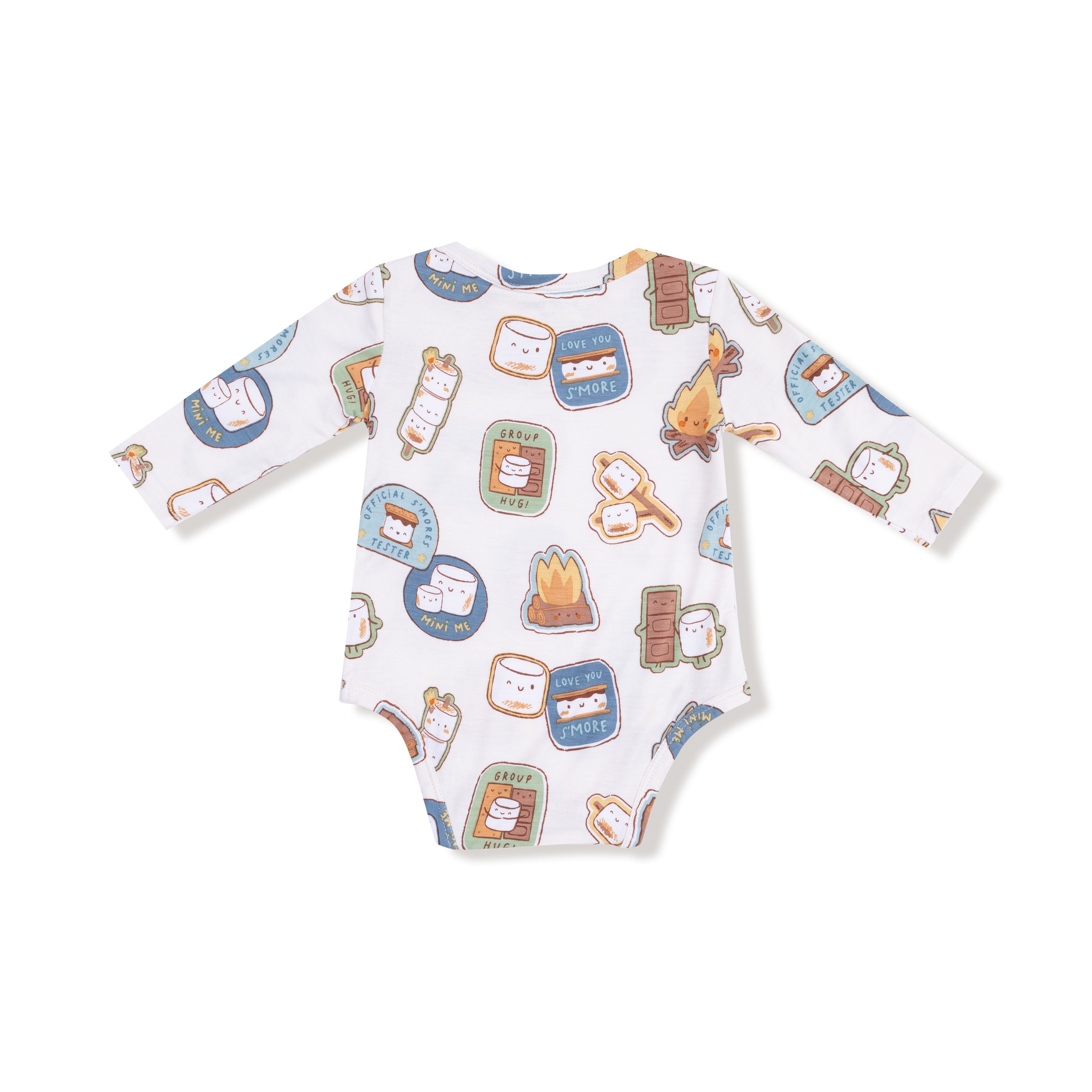 Lap Shoulder Bodysuit in our  Smores print from Angel Dear