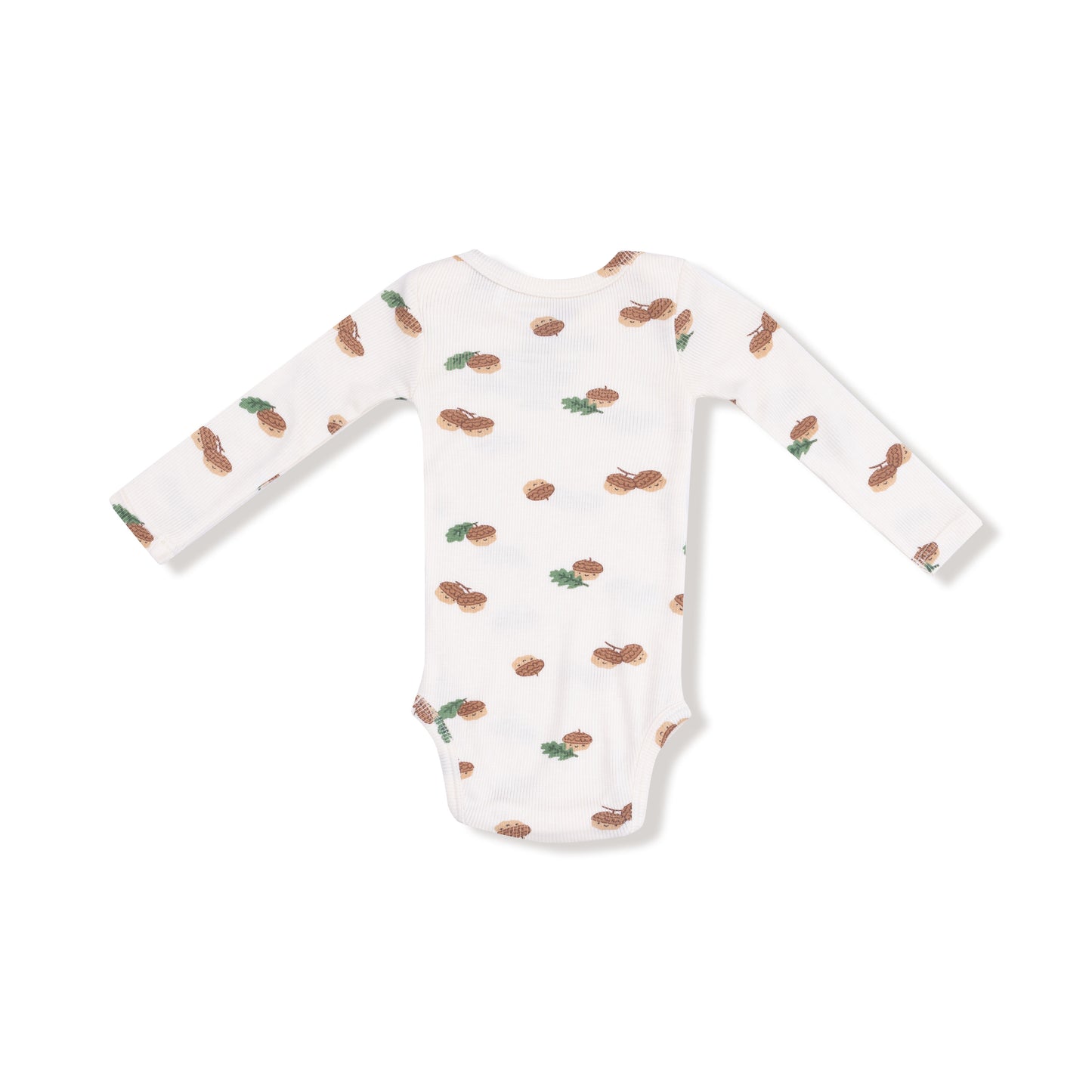 Lap Shoulder Bodysuit in our  Tiny Acorns print from Angel Dear