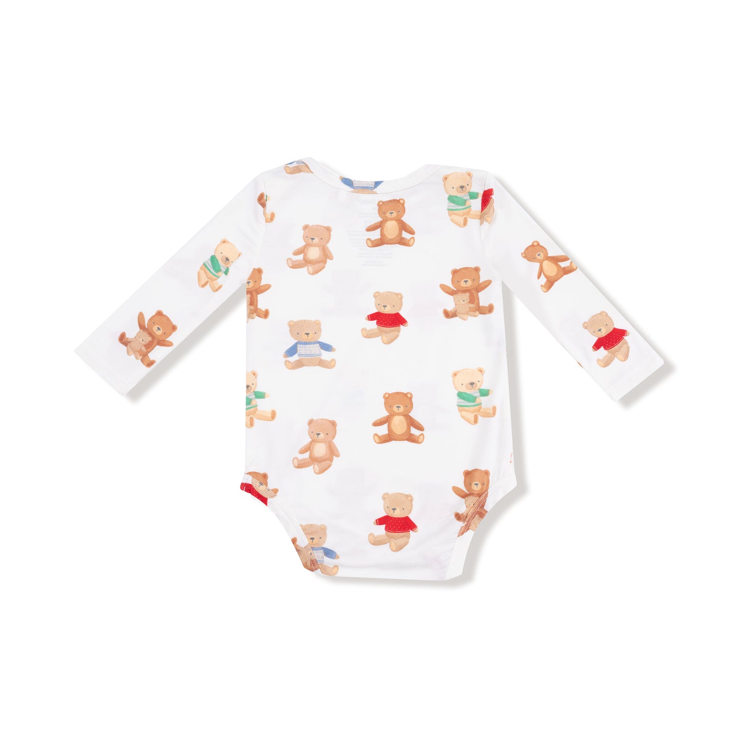 Lap Shoulder Bodysuit in our  Teddy Bear Collection print from Angel Dear