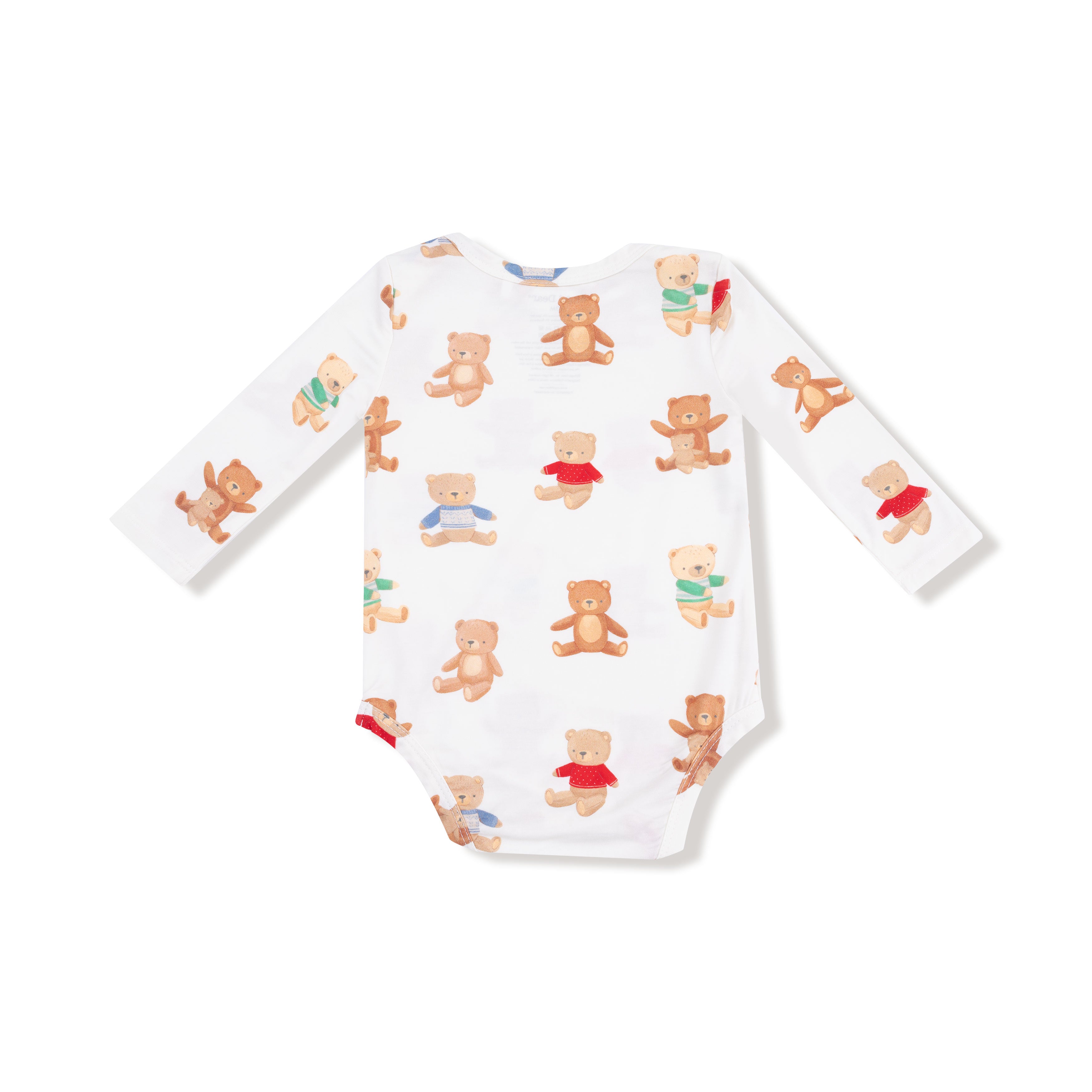 Lap Shoulder Bodysuit in our  Teddy Bear Collection print from Angel Dear
