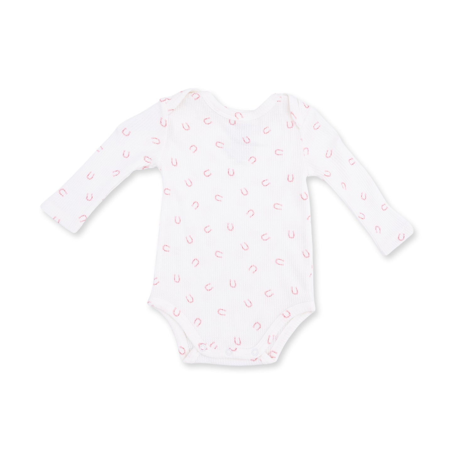 Little Horseshoes Pink - Long Sleeve Bodysuit