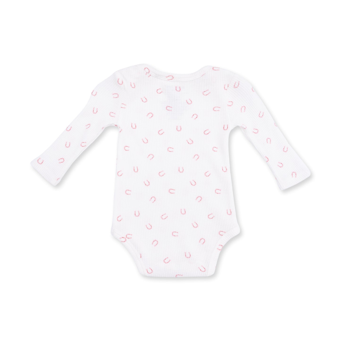 Little Horseshoes Pink - Long Sleeve Bodysuit