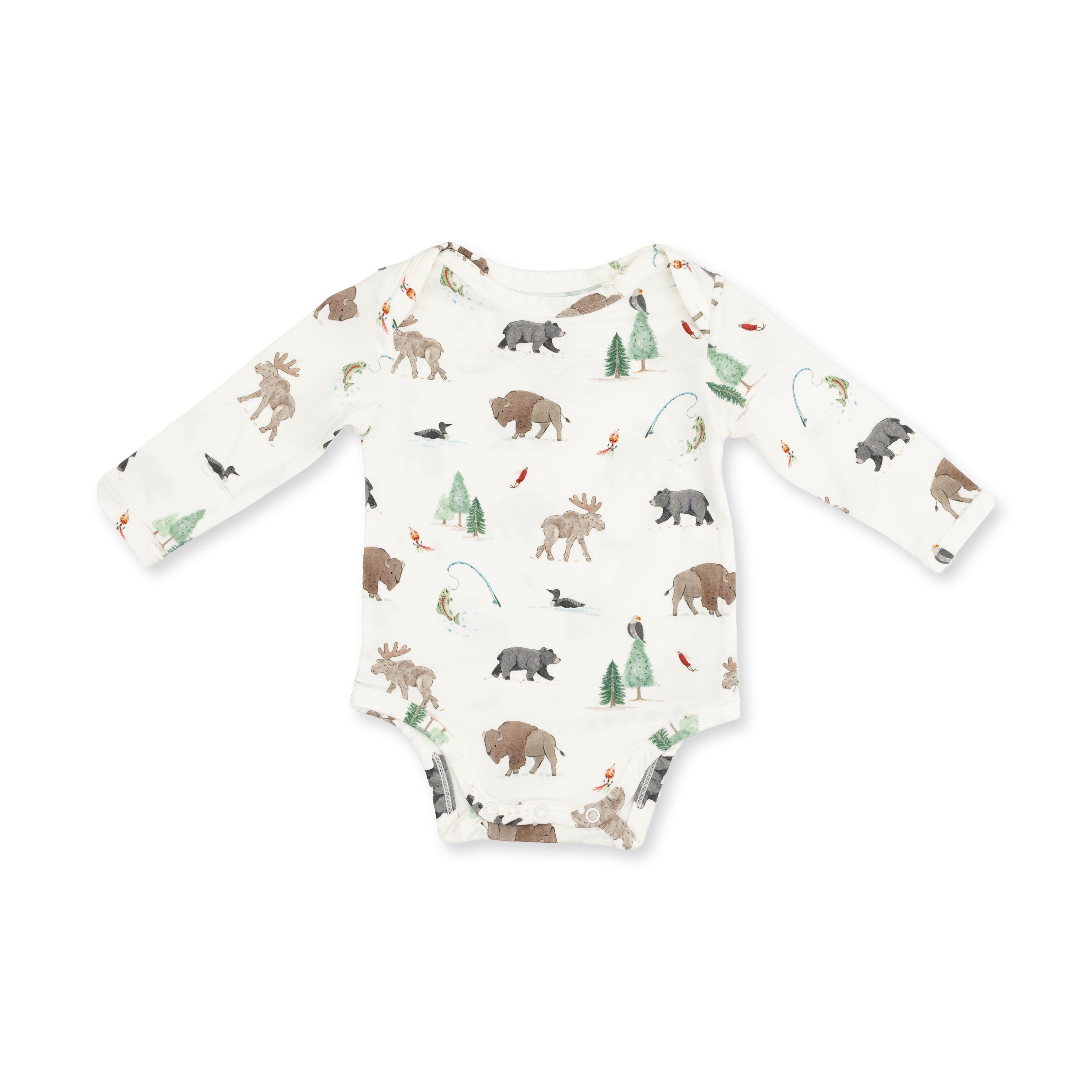 Northern Woodland Animals - Long Sleeve Bodysuit