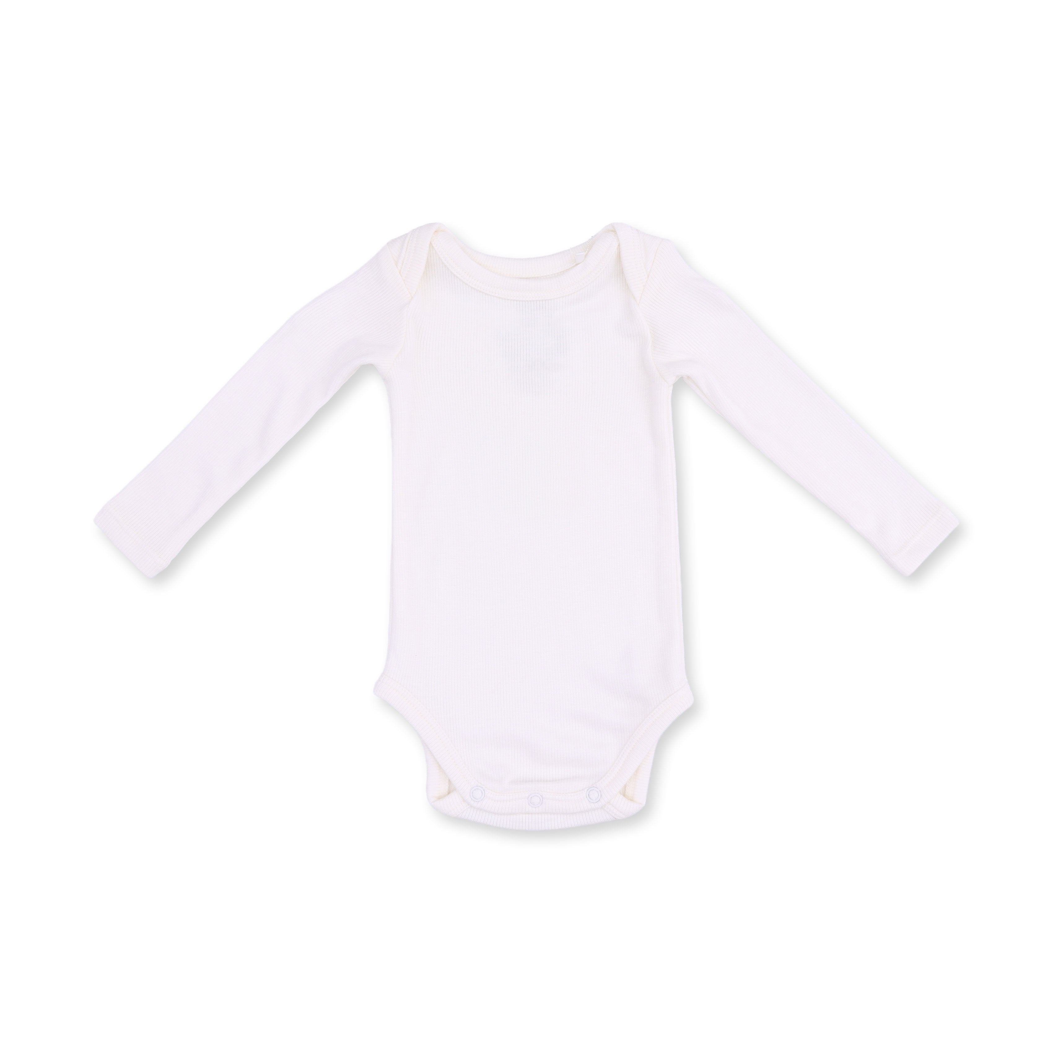 Solid Snow White - Lap Shoulder Bodysuit