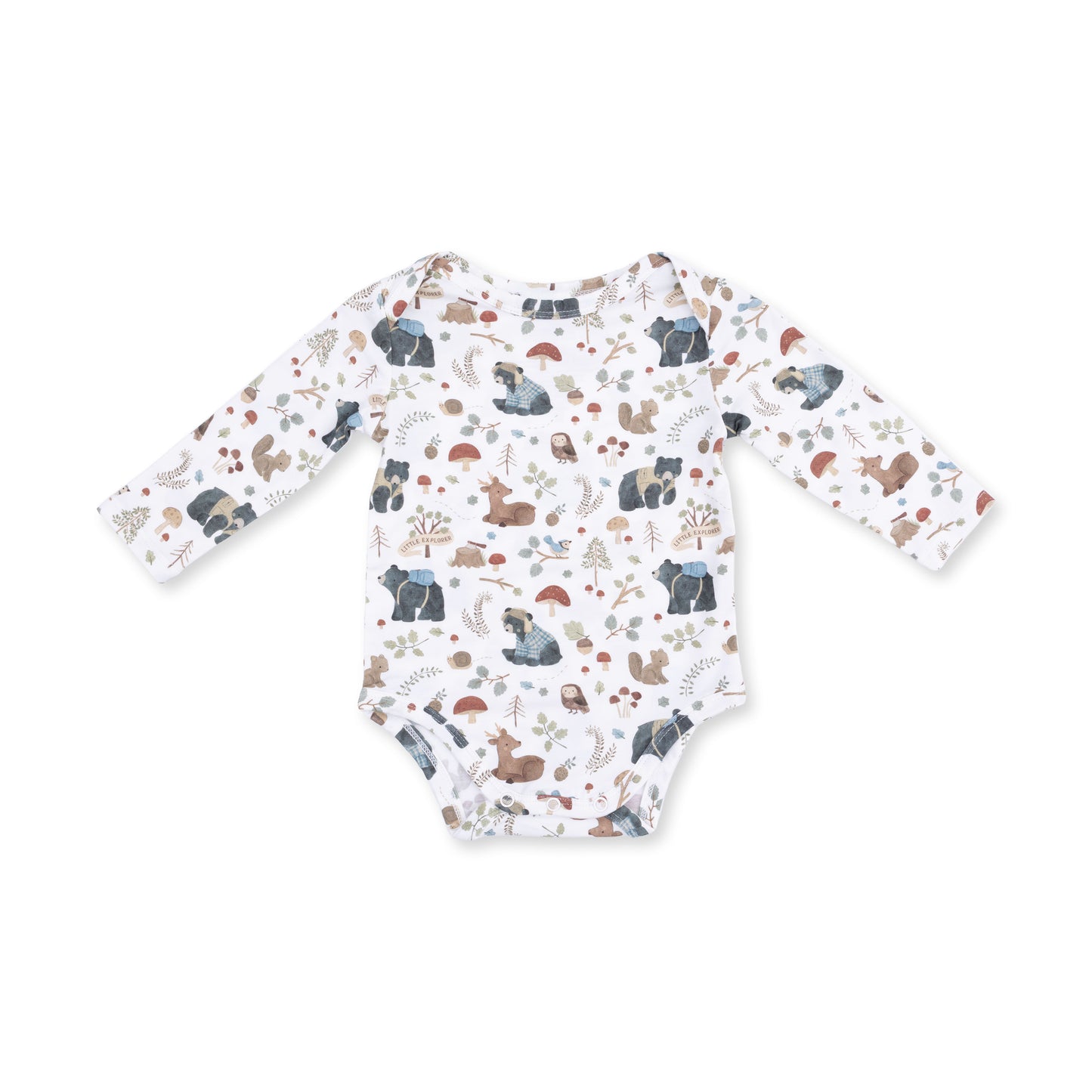 Southern Woodland Animals Green - Long Sleeve Bodysuit