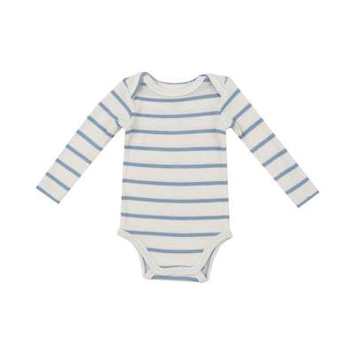 Bodysuit - Modal Rib Stripe - Glacier Lake-Angel Dear