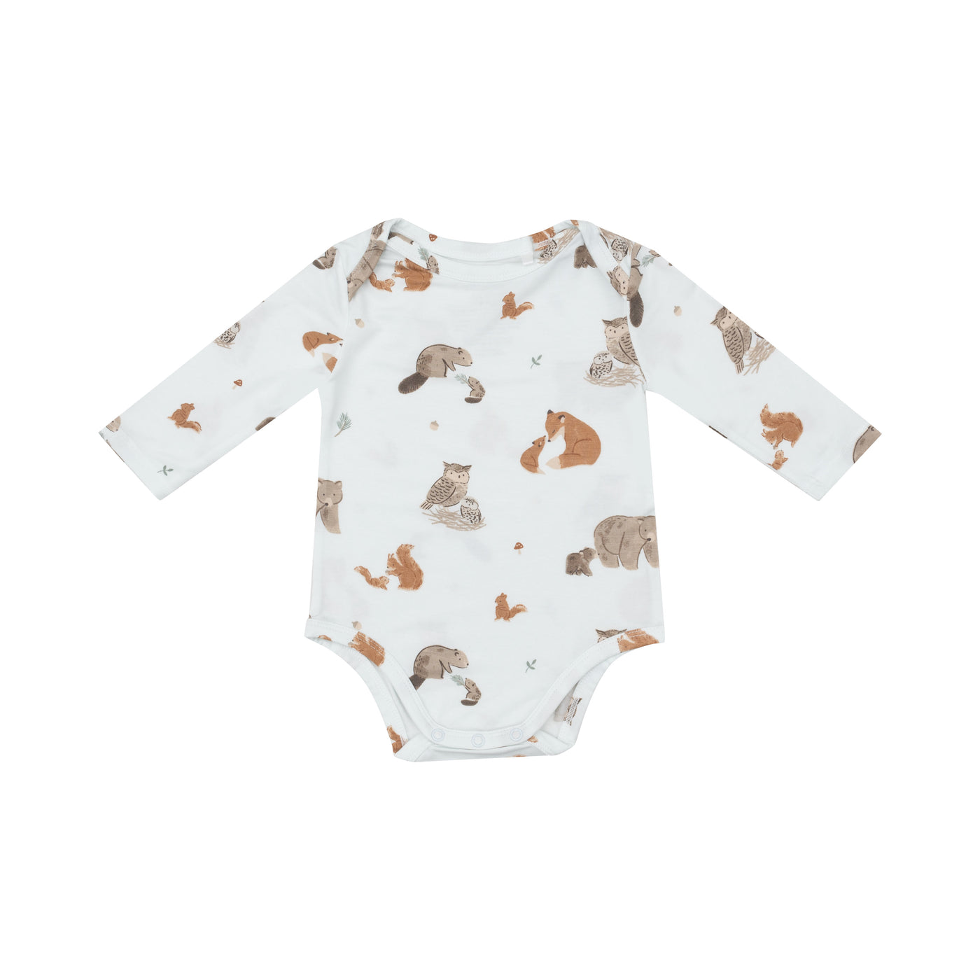 Bodysuit - Mixed Woodland Animals Blue-Angel Dear