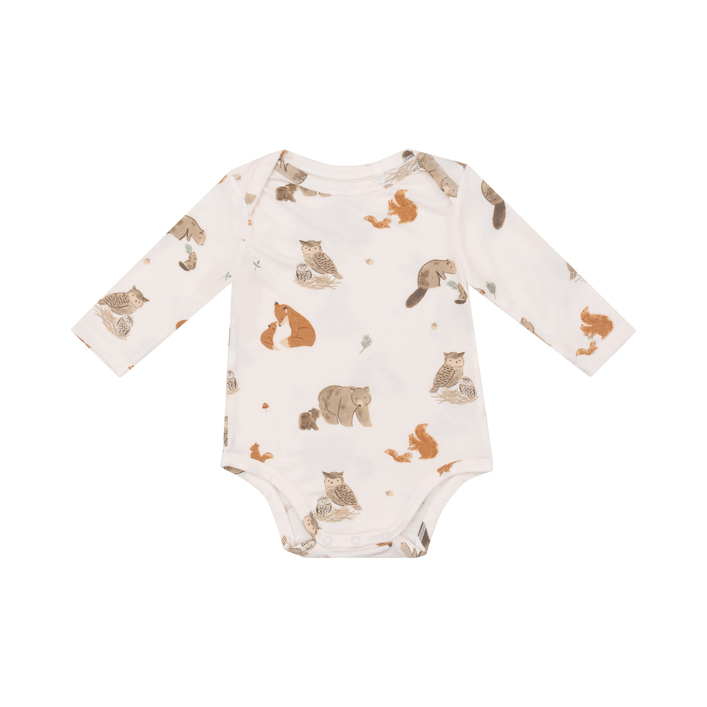 Bodysuit - Mixed Woodland Animals Pink-Angel Dear