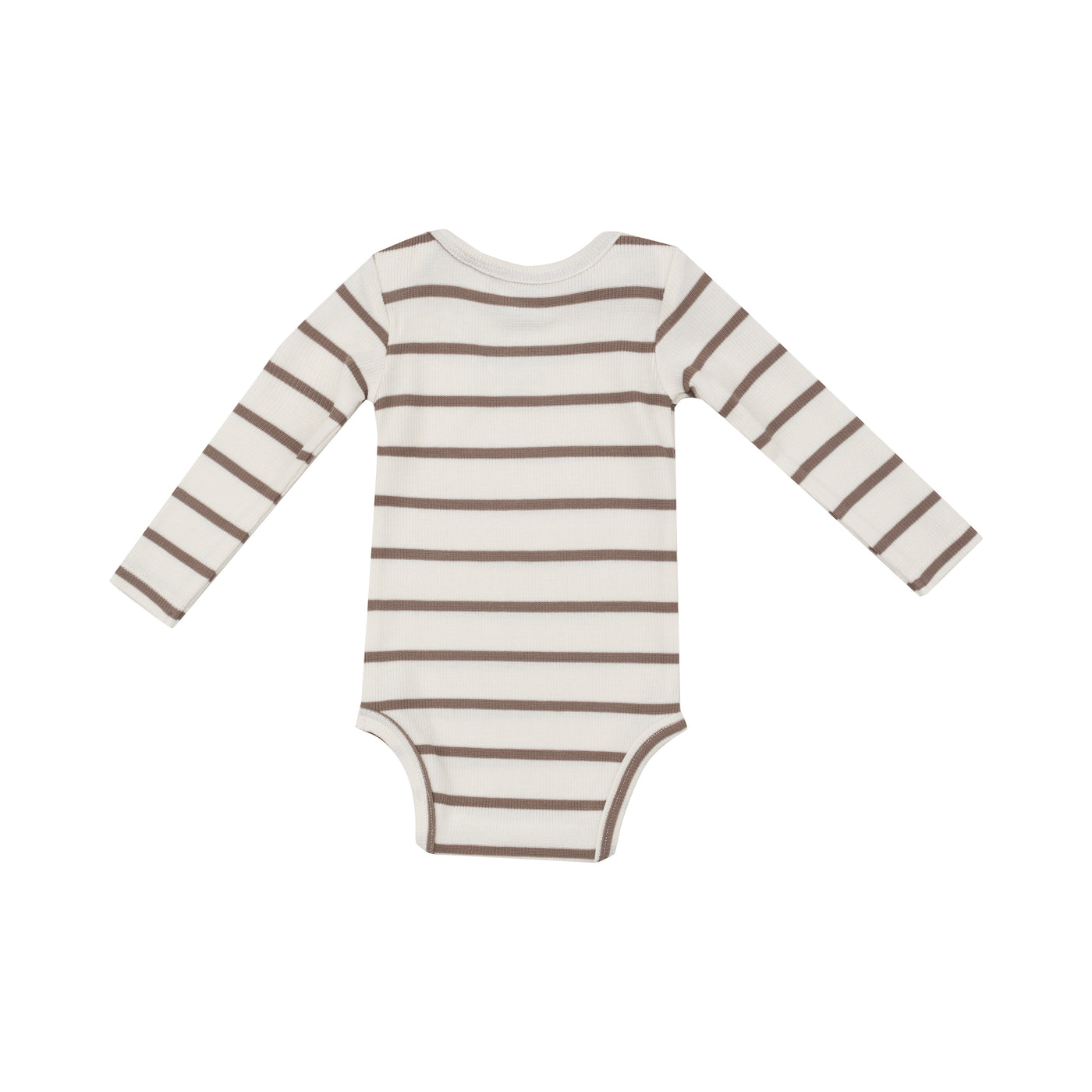 Bodysuit - Brown Rib Stripe-Angel Dear