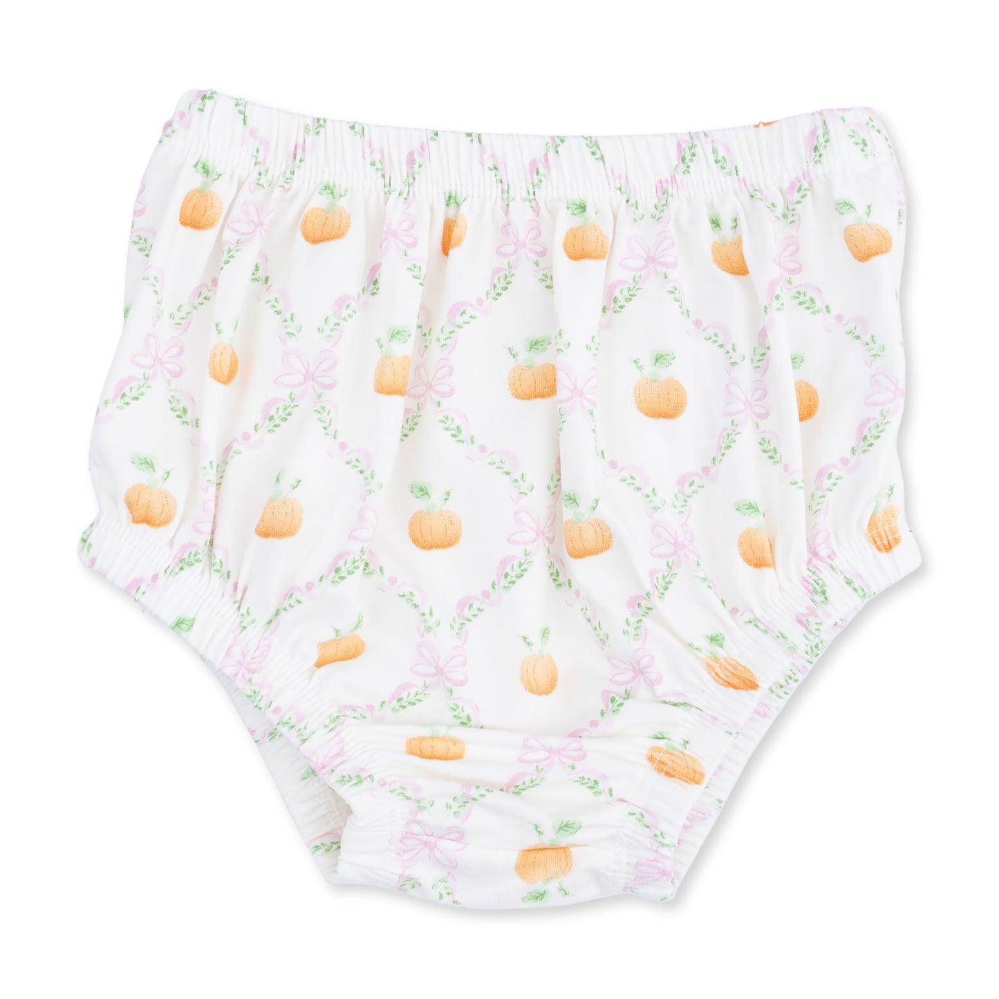 Pretty Pumpkin Trellis - Jane Puff Sleeve Bishop Dress and Bloomer