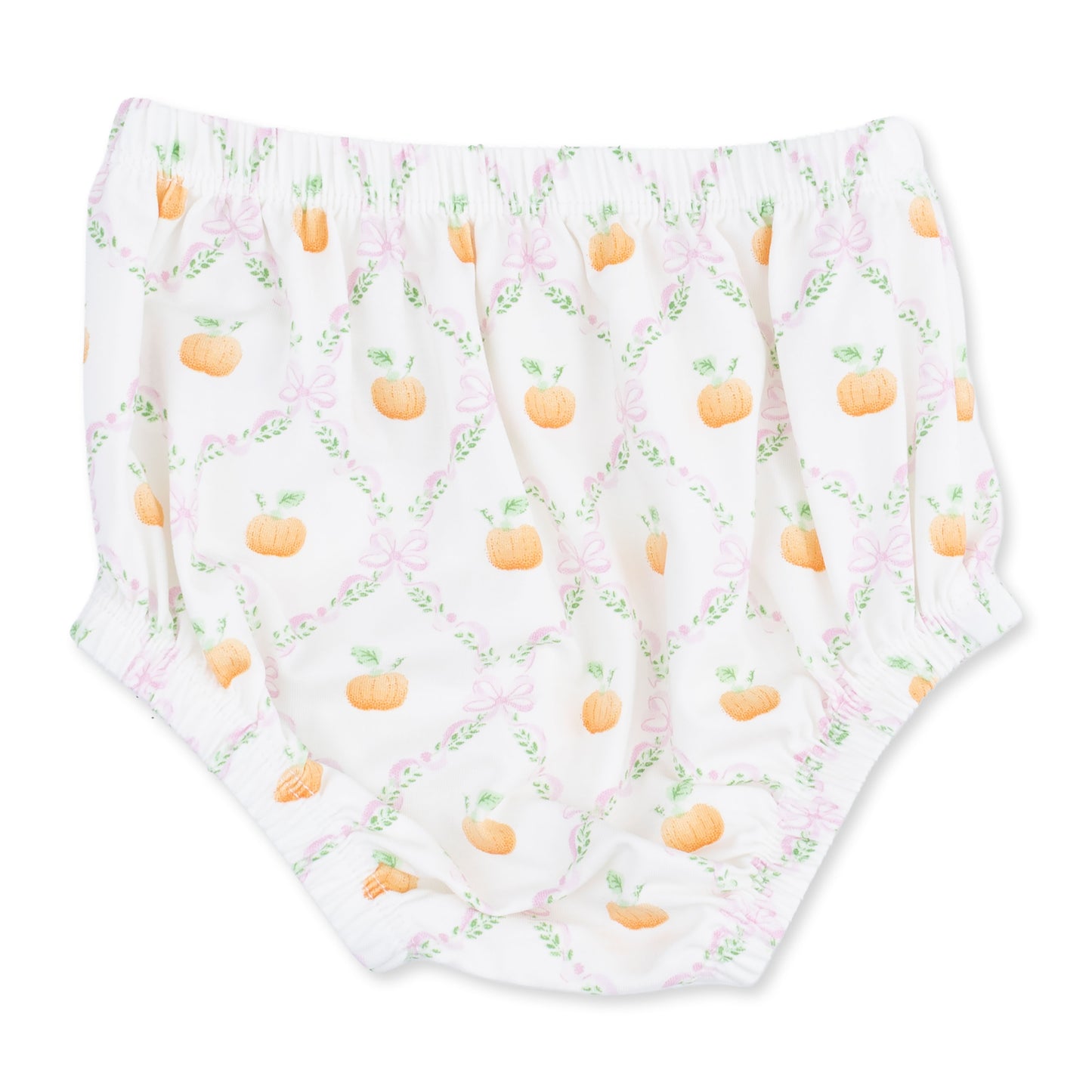 Pretty Pumpkin Trellis - Jane Puff Sleeve Bishop Dress and Bloomer