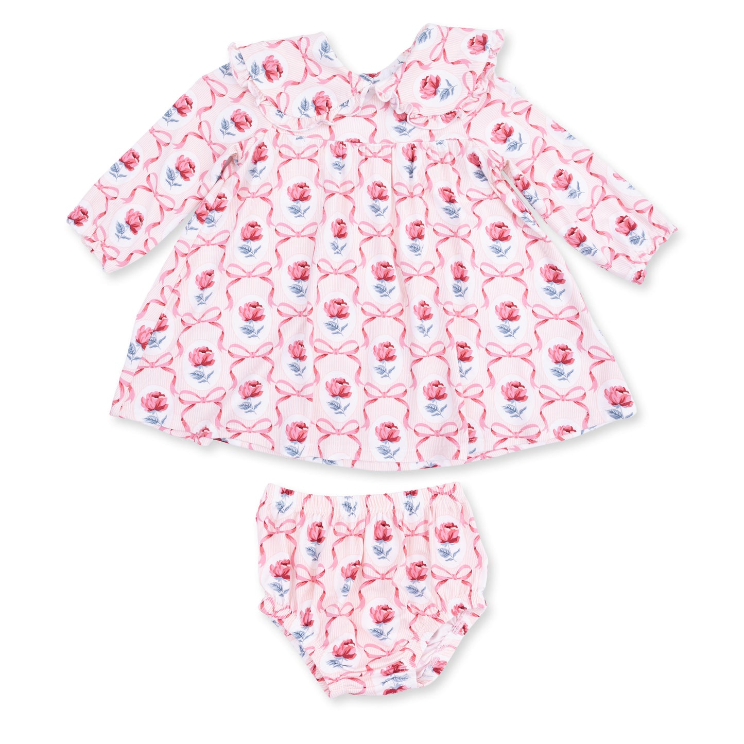 Leslie Rose - Sofia Dress with Oversize Collar and Bloomer
