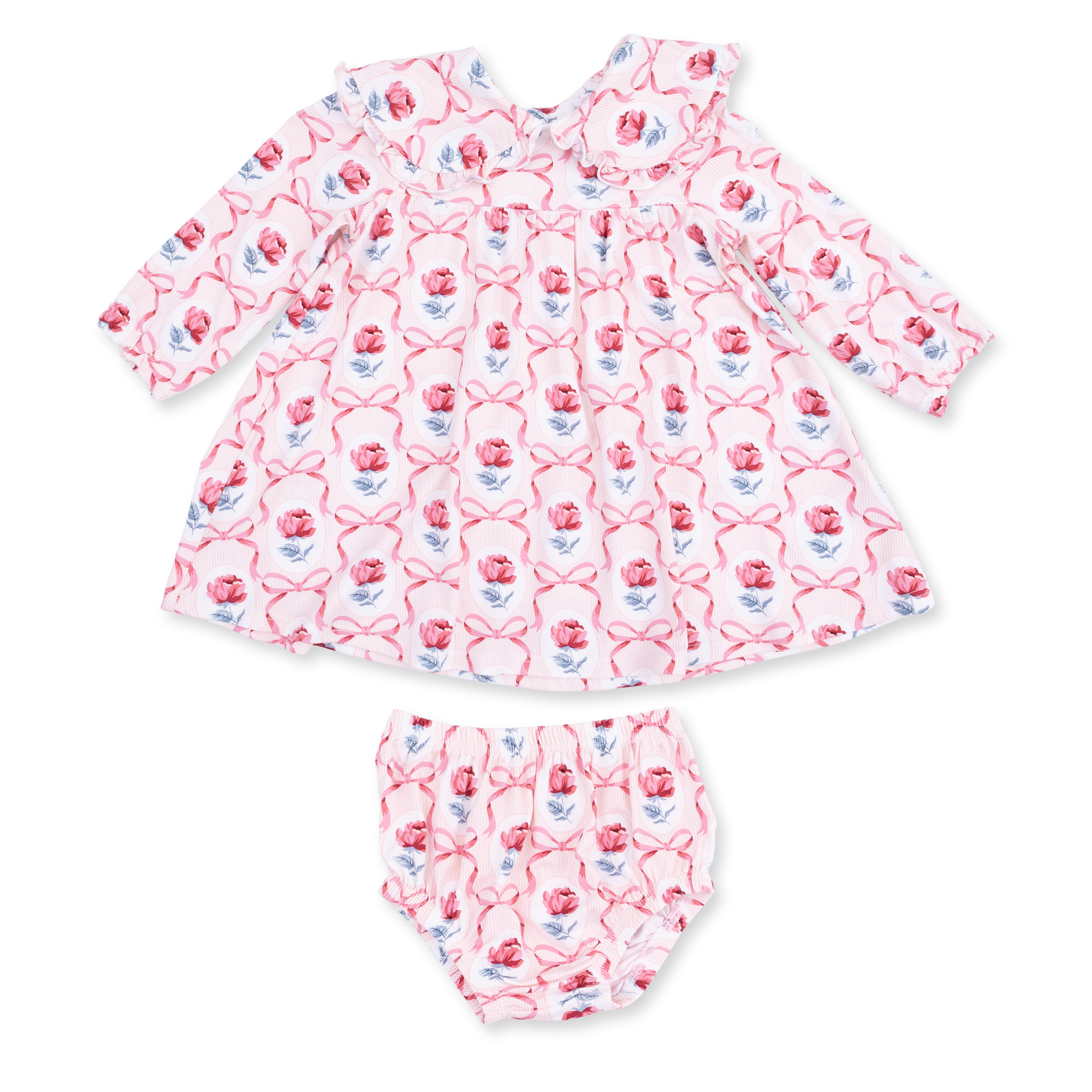 Leslie Rose - Sofia Dress with Oversize Collar and Bloomer