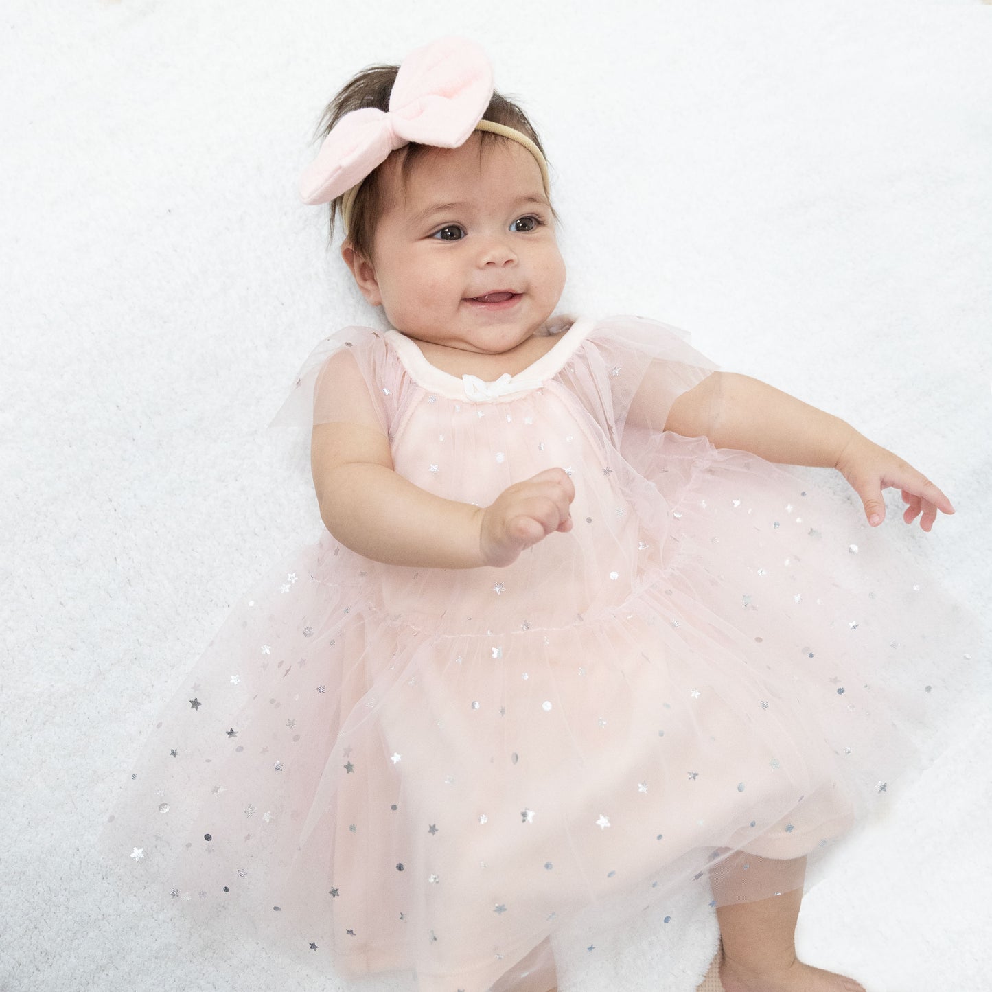 Velour Soft Pink - Tulle Dress
