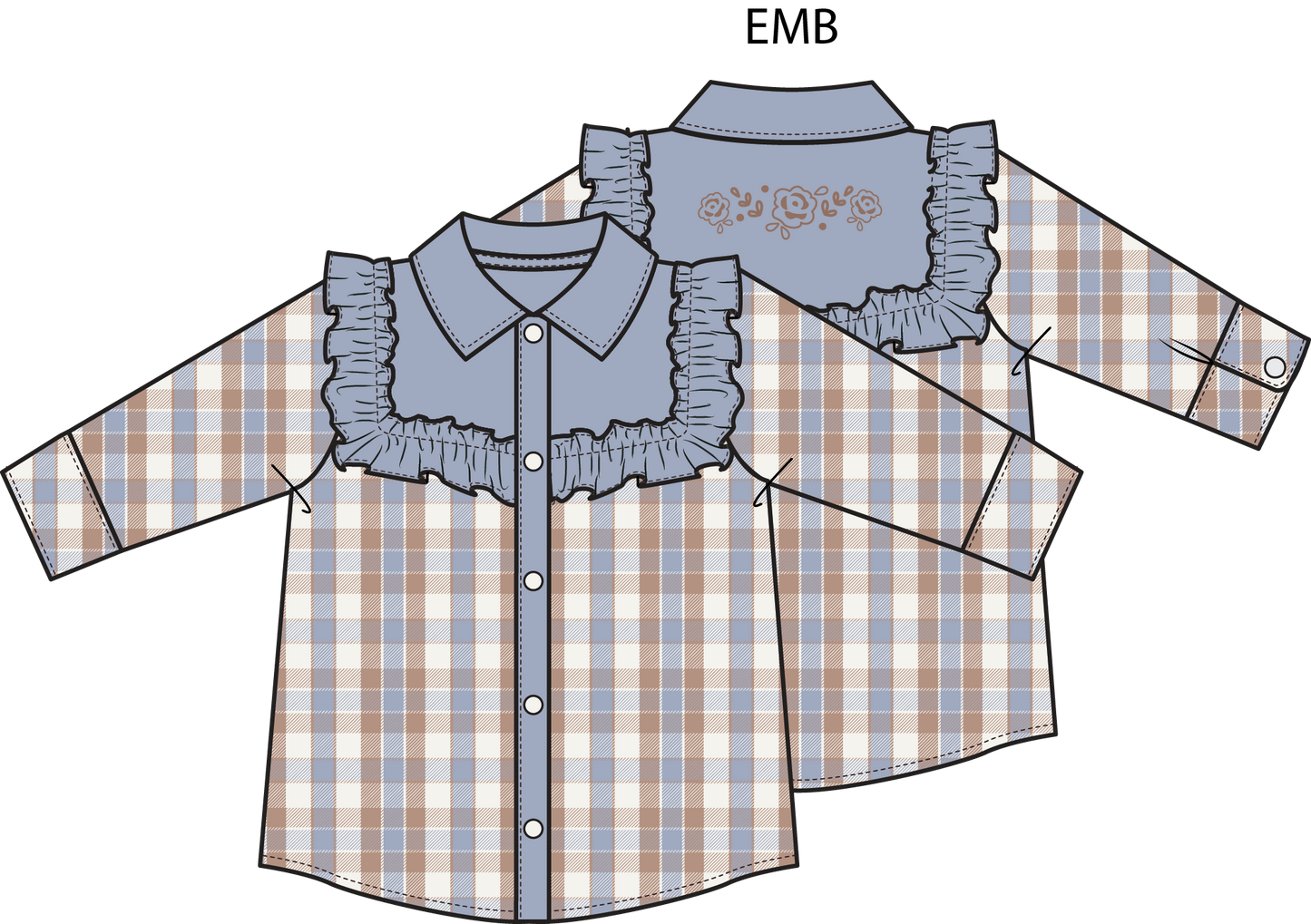 Western Plaid - Loretta Top