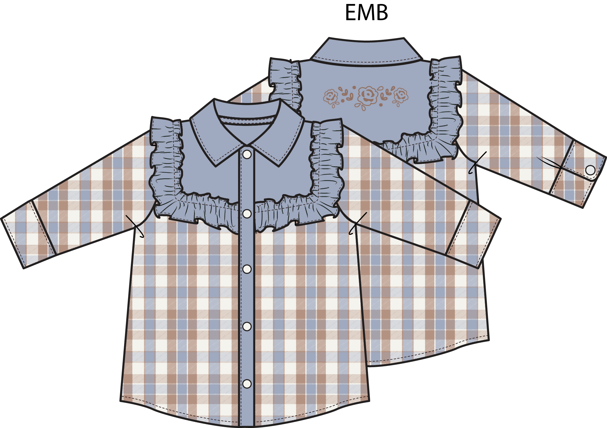 Western Plaid - Loretta Top