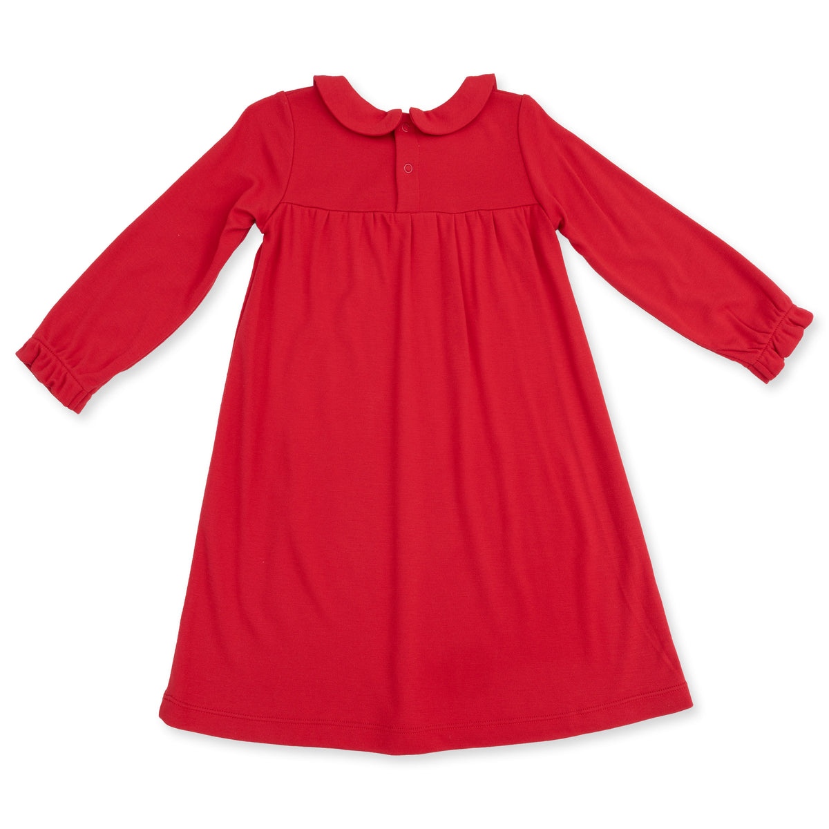 Ribbon Red - Long Sleeve Gown with Peter Pan Collar