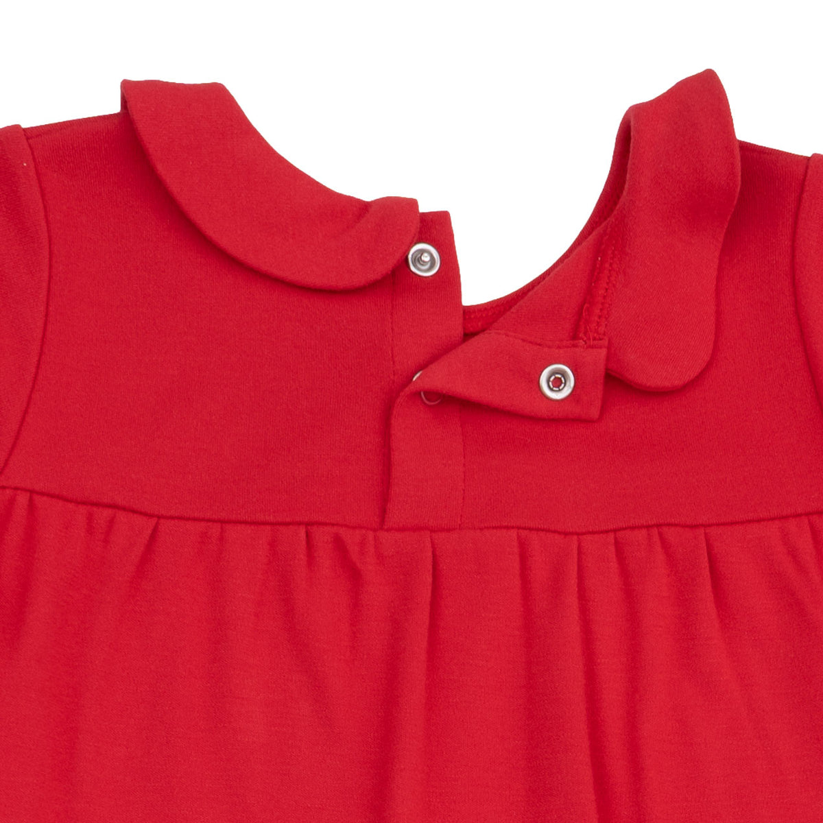 Ribbon Red - Long Sleeve Gown with Peter Pan Collar