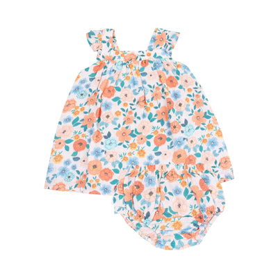 Sundress & Diaper Cover - Flower Cart