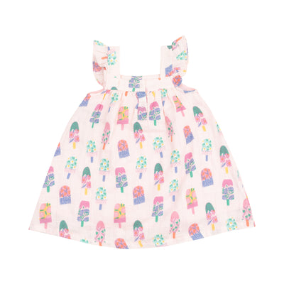 Sundress & Diaper Cover - Floral Popsicles