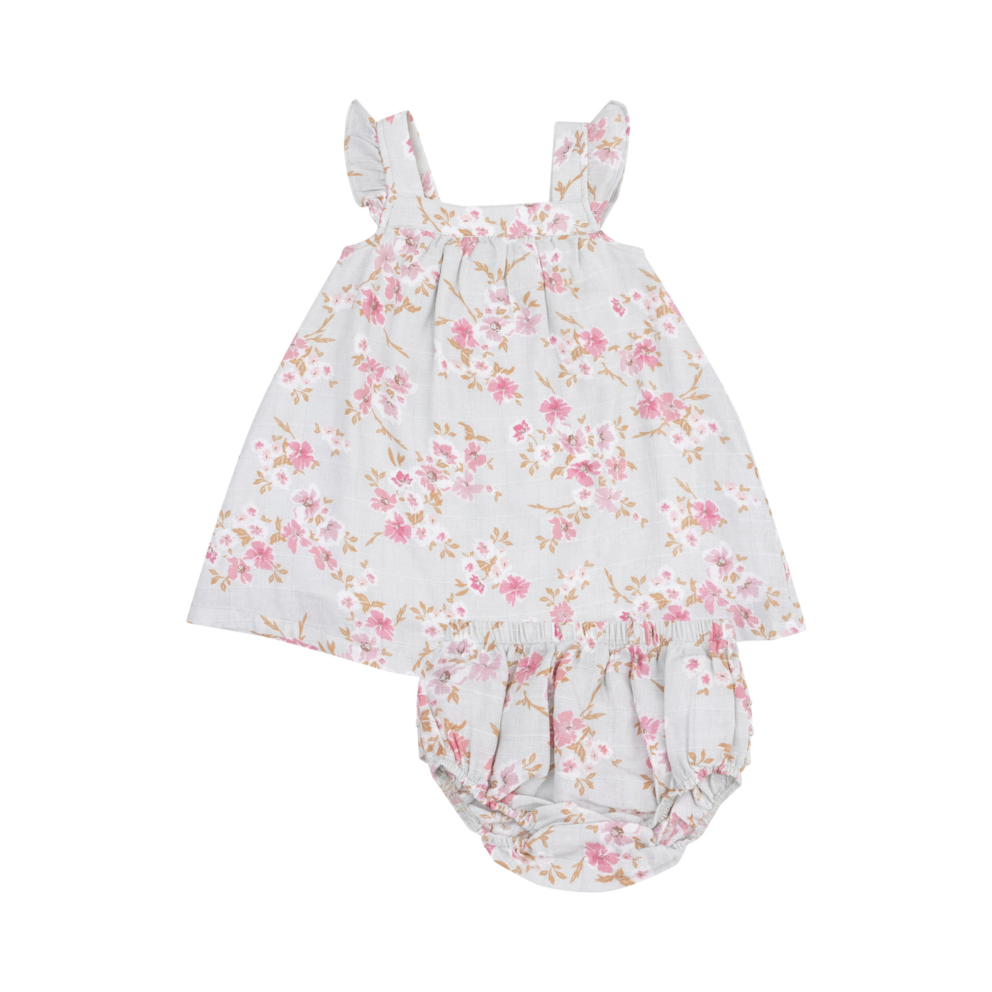 Sundress & Diaper Cover - Pink Phlox Floral