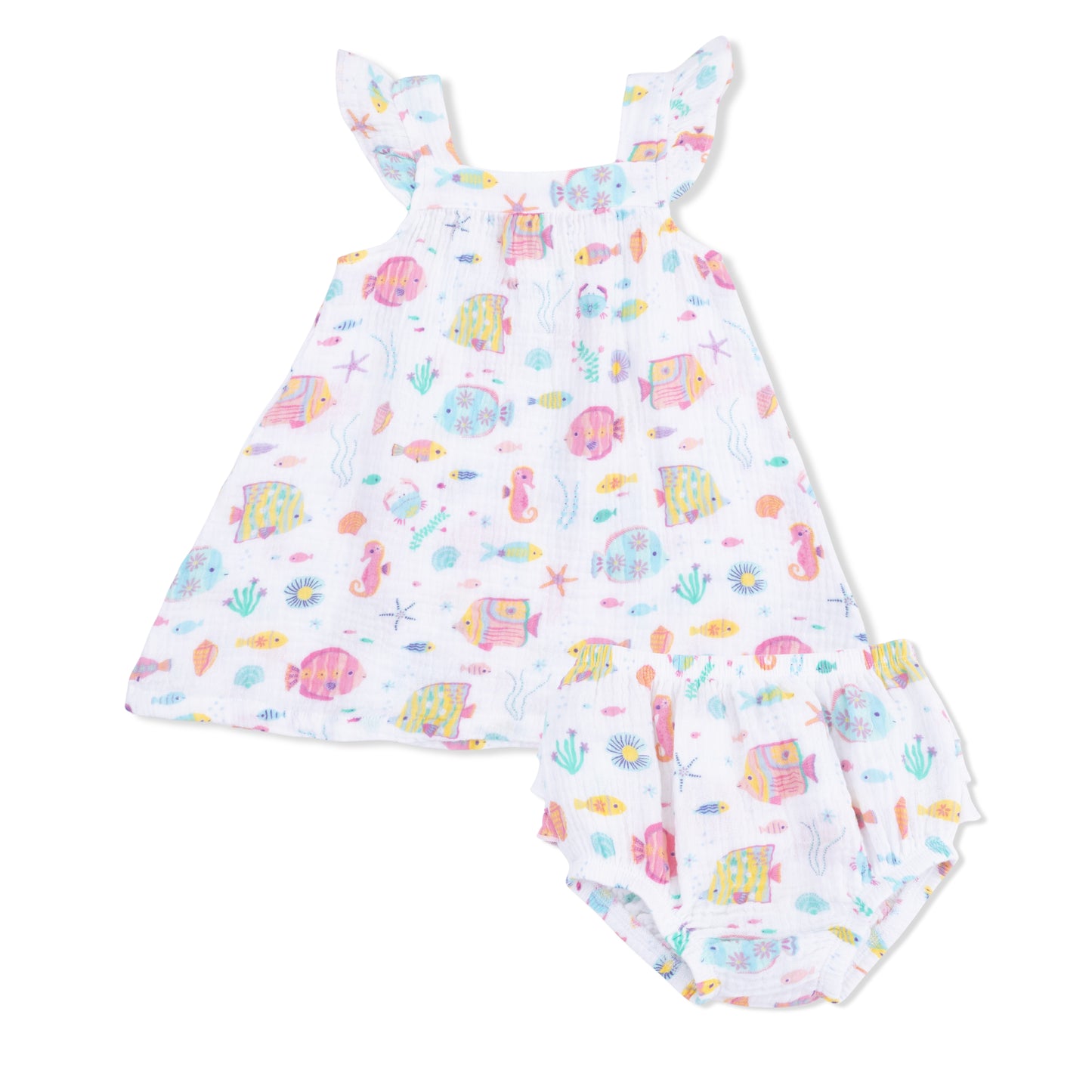 Sunny Coral Reef Fish - Sundress and Bloomer-Angel Dear