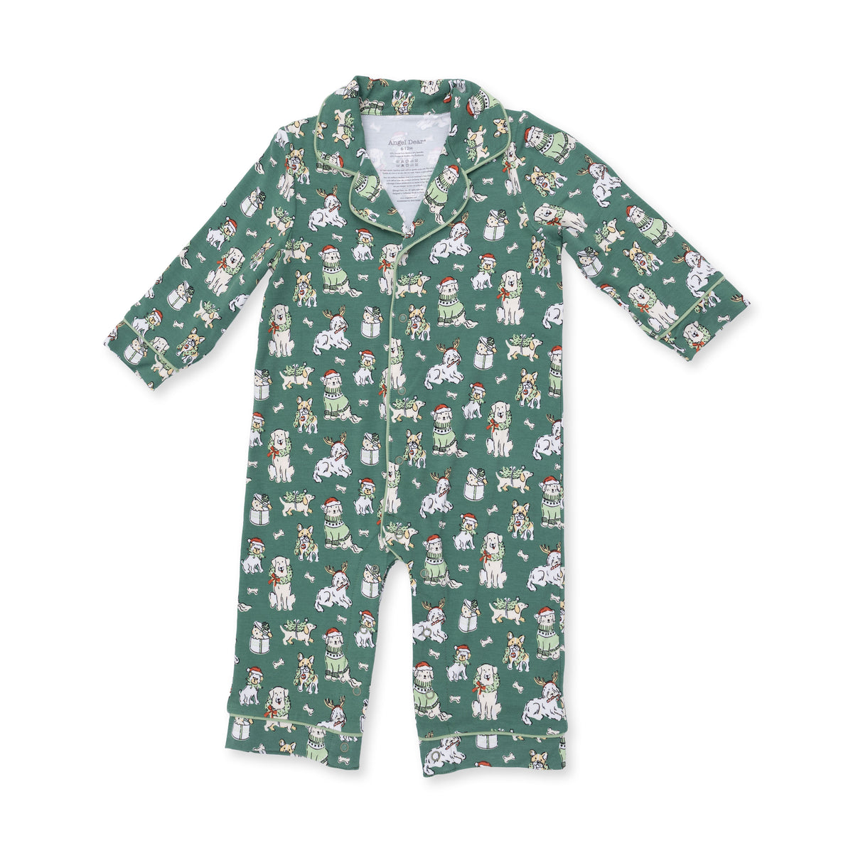 Christmas Dogs Uni - Long Sleeve Coat Style Romper